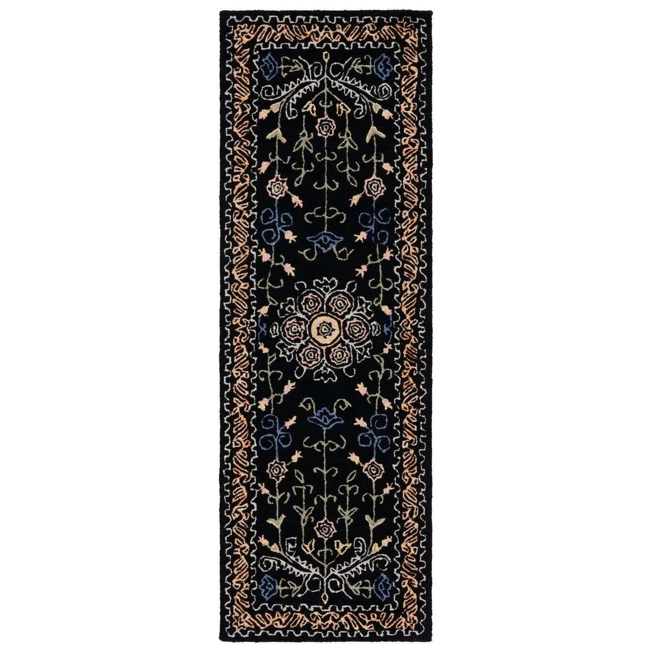 SAFAVIEH Handmade Celedonia Modern Medallion Micro-Loop Wool Area Rug