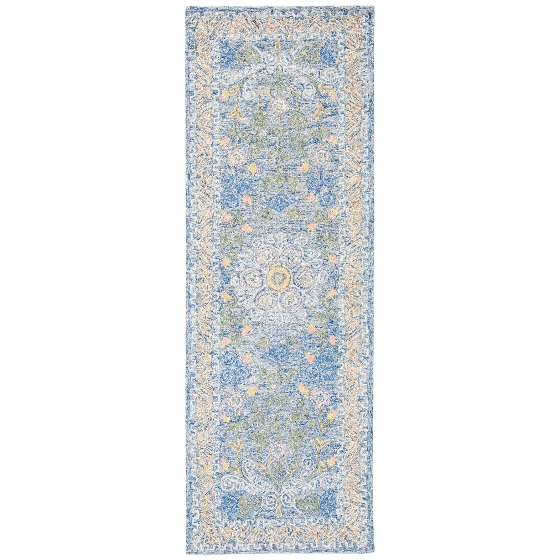 SAFAVIEH Handmade Celedonia Modern Medallion Micro-Loop Wool Area Rug