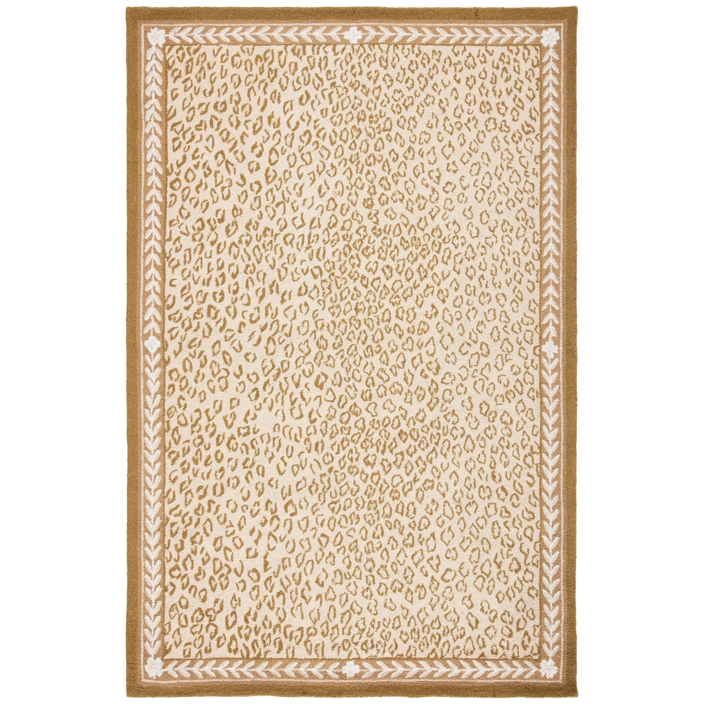 SAFAVIEH Handmade Chelsea Solar Garden Leopard French Country Wool Rug