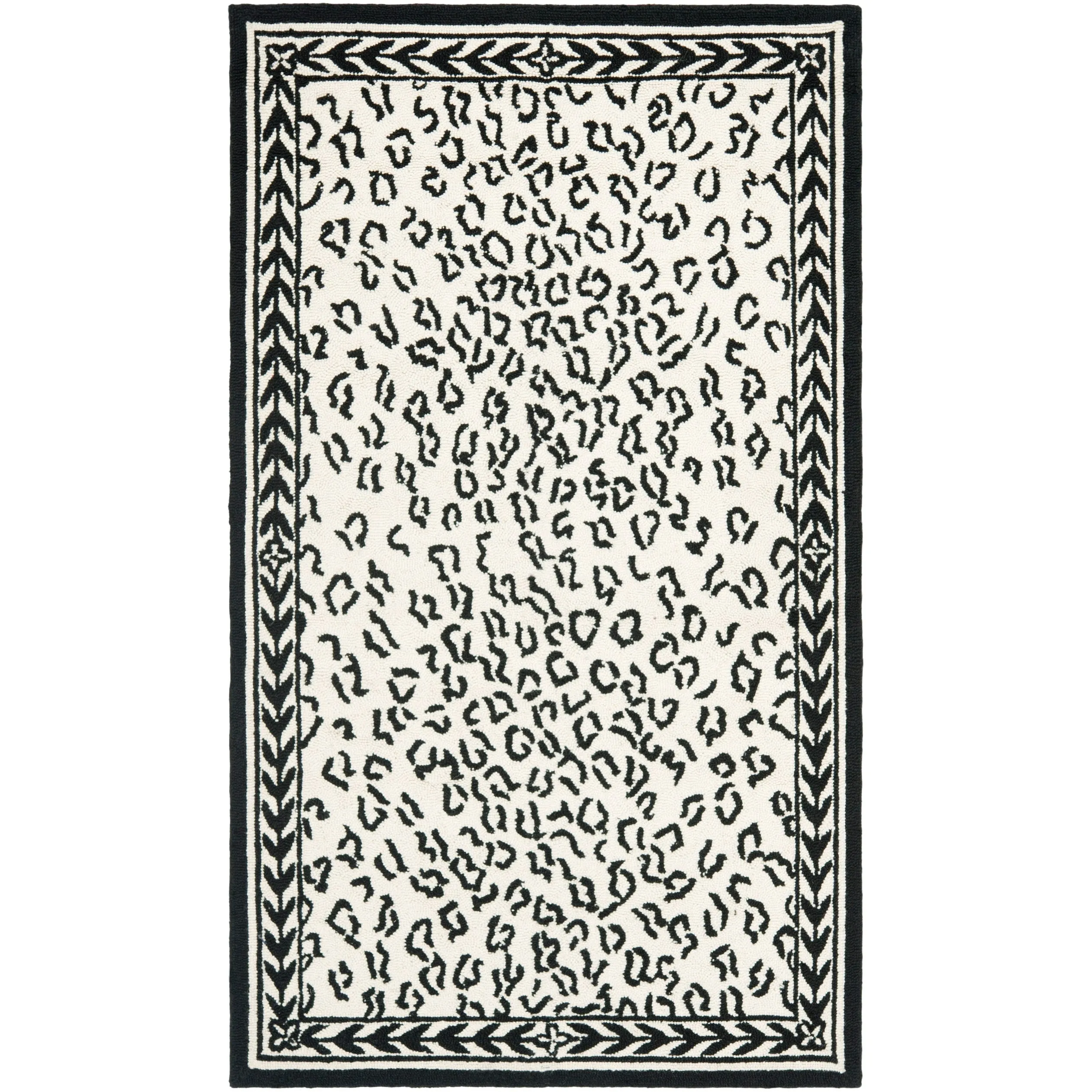SAFAVIEH Handmade Chelsea Solar Garden Leopard French Country Wool Rug