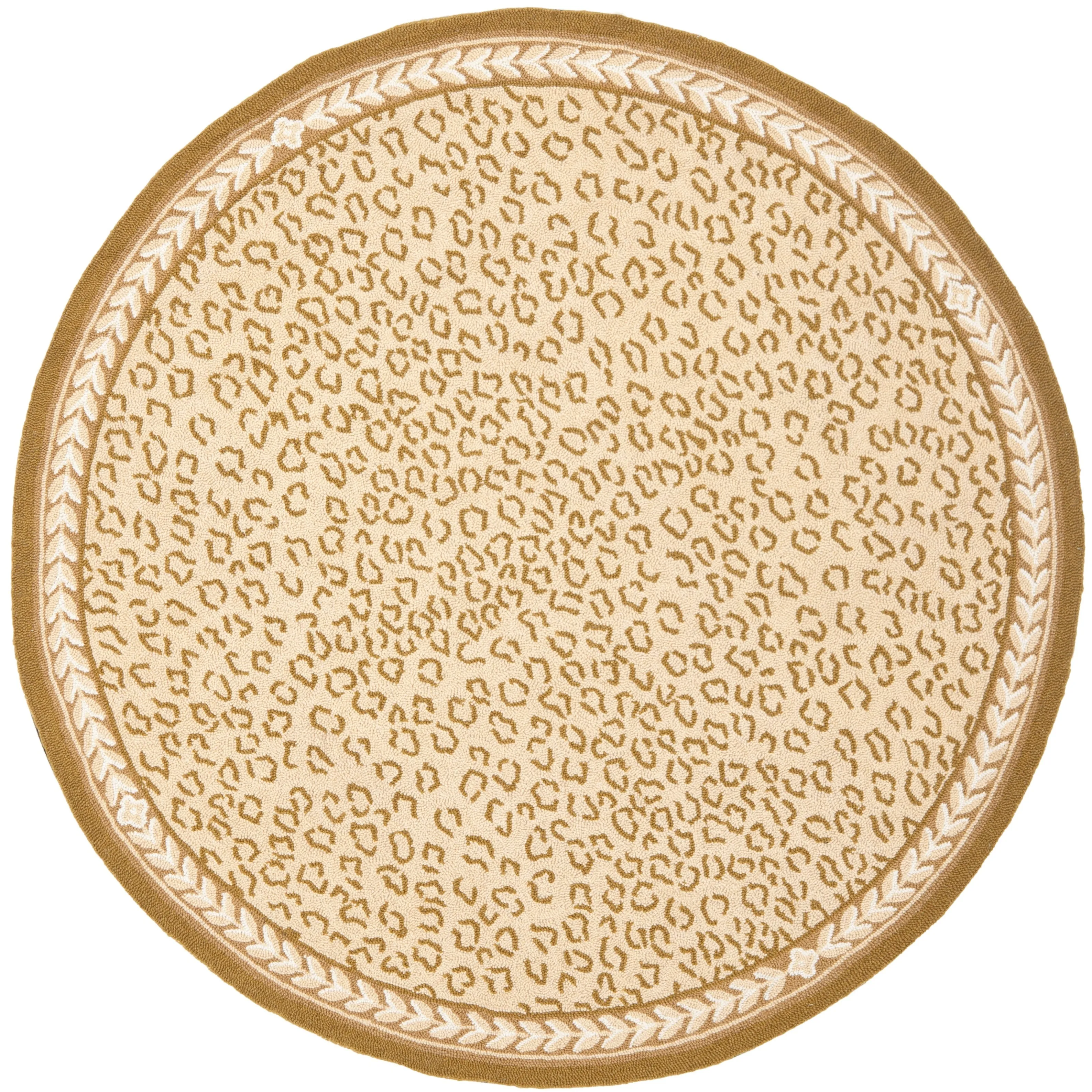 SAFAVIEH Handmade Chelsea Solar Garden Leopard French Country Wool Rug