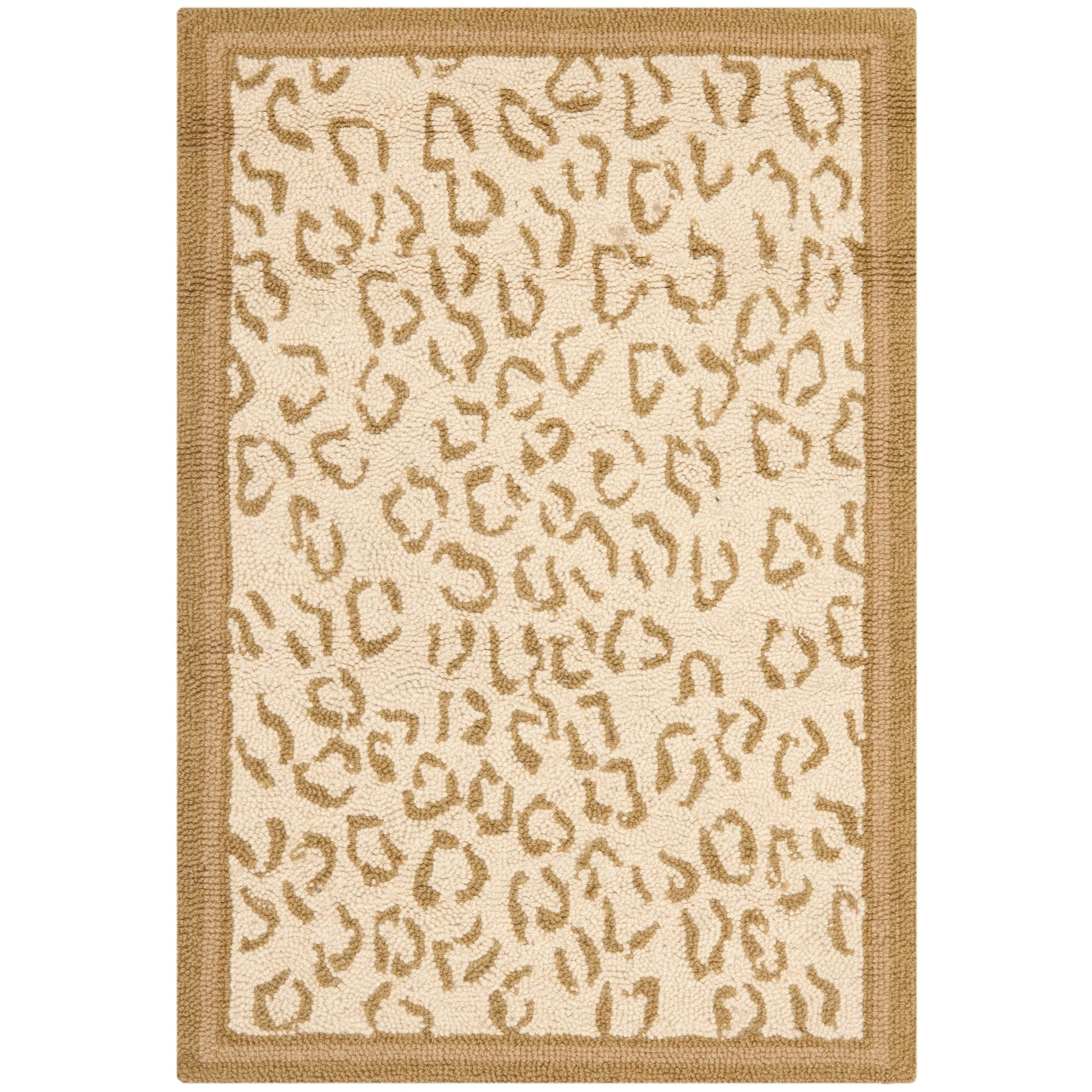 SAFAVIEH Handmade Chelsea Solar Garden Leopard French Country Wool Rug