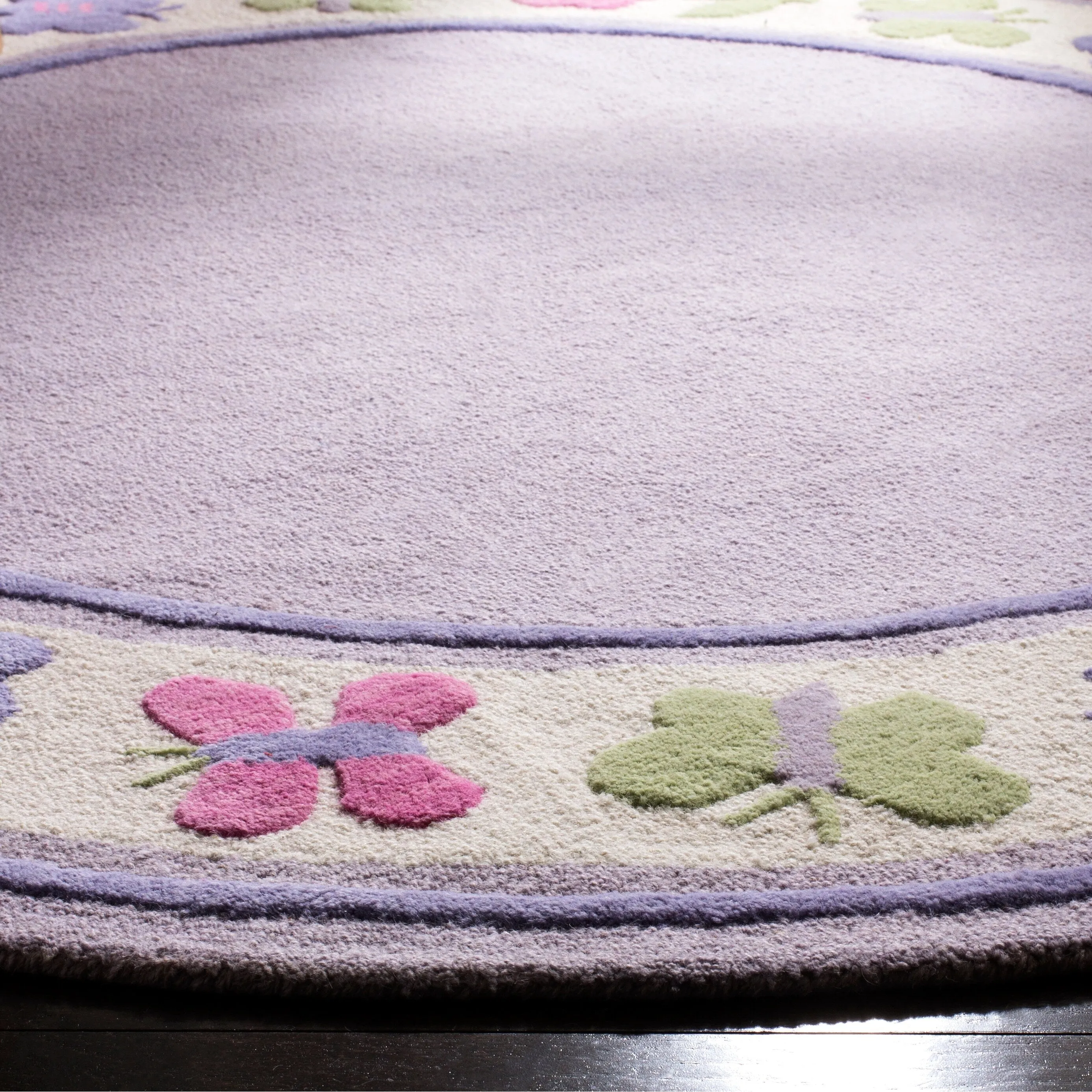 SAFAVIEH Handmade Children's Butterflies Garden Deogilde New Zealand Wool Rug