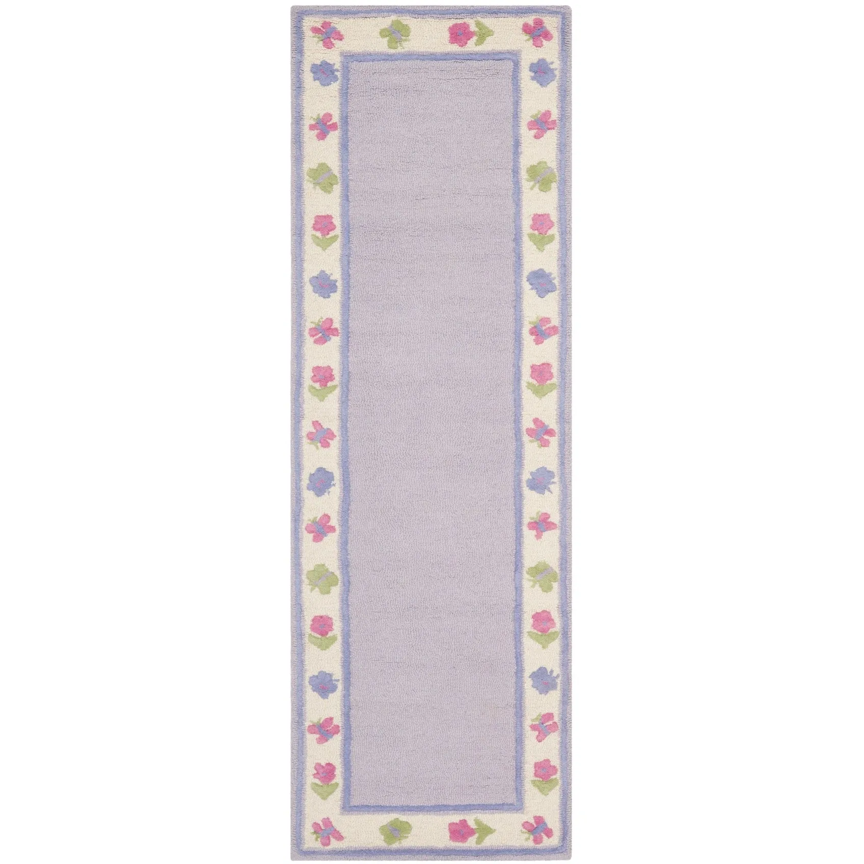 SAFAVIEH Handmade Children's Butterflies Garden Deogilde New Zealand Wool Rug