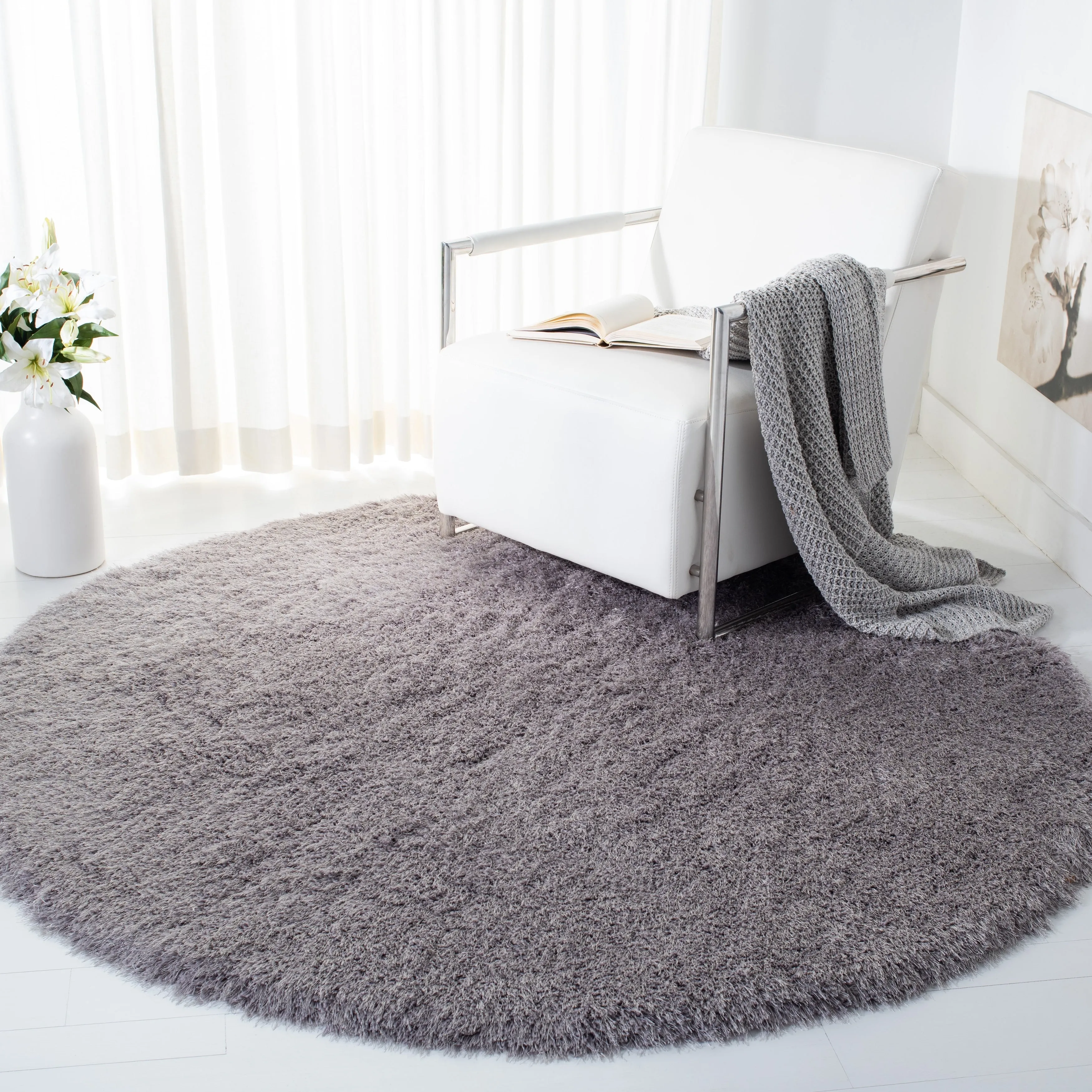 SAFAVIEH Handmade Fiona Shag Djenka 3-inch Thick Rug