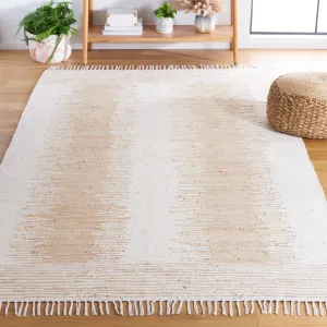 SAFAVIEH Handmade Flatweave Montauk Malwine Casual Cotton Rug - Beige - 4' x 6'