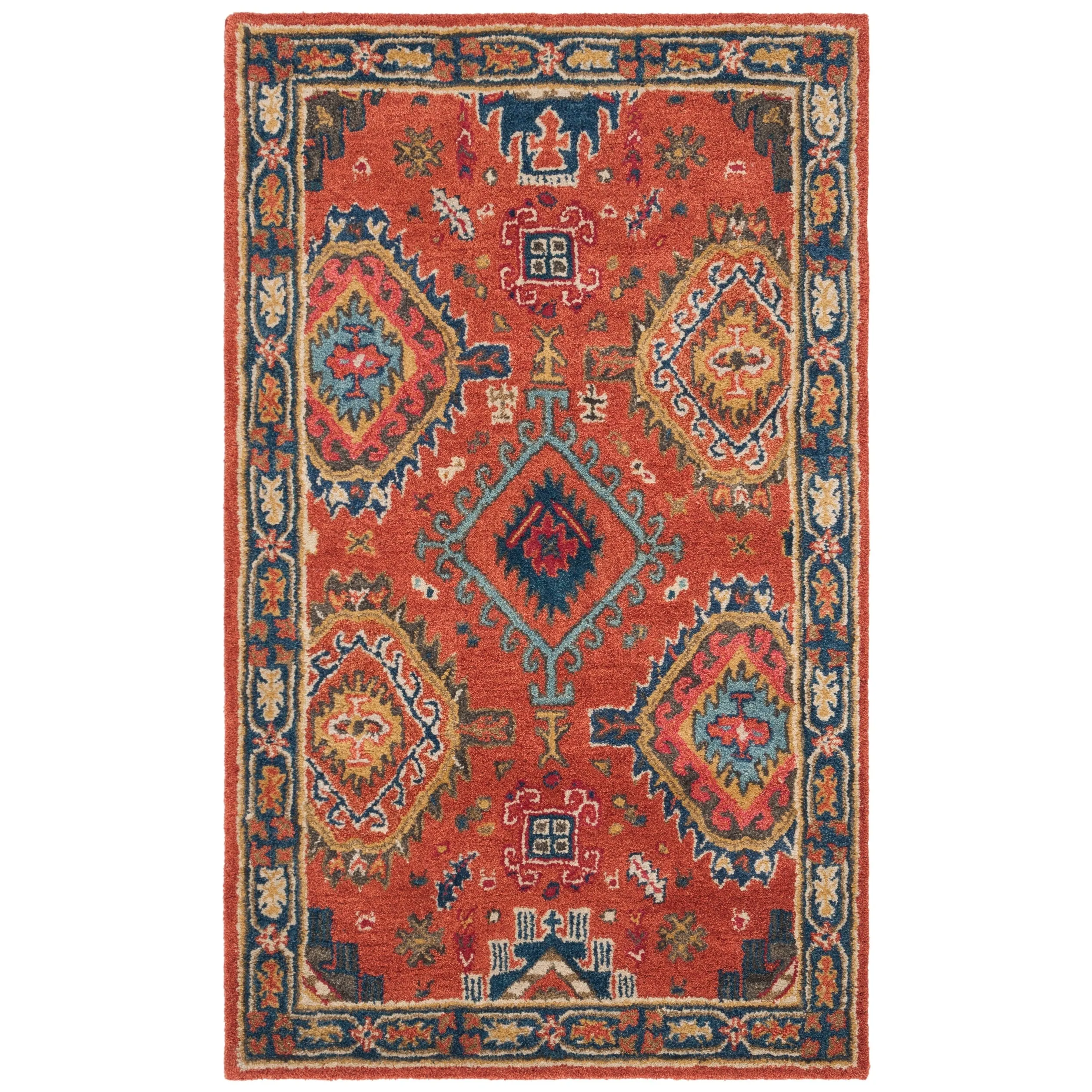 SAFAVIEH Handmade Heritage Avalon Vine Traditional Oriental Wool Rug