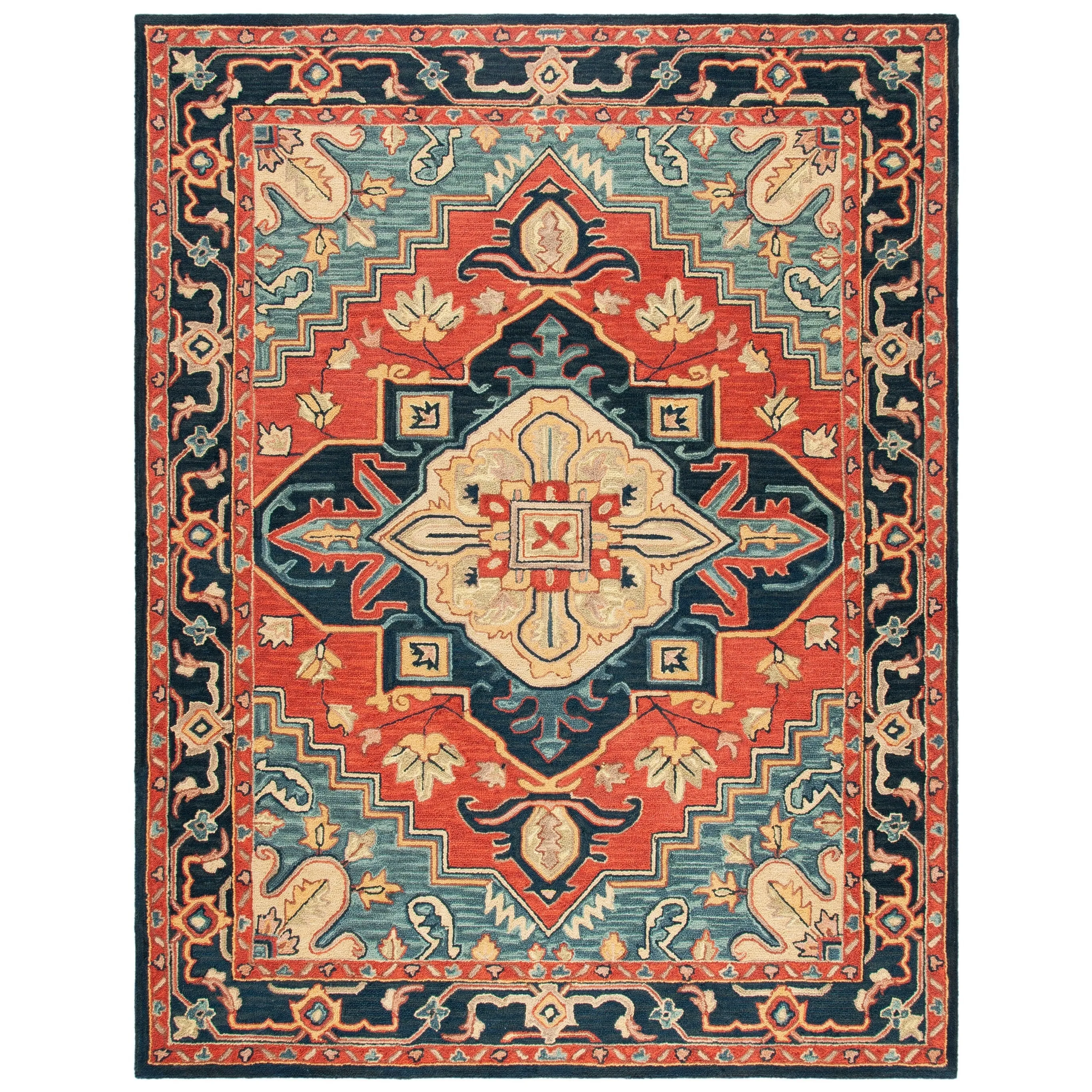 SAFAVIEH Handmade Heritage Blocks Traditional Wool Rug