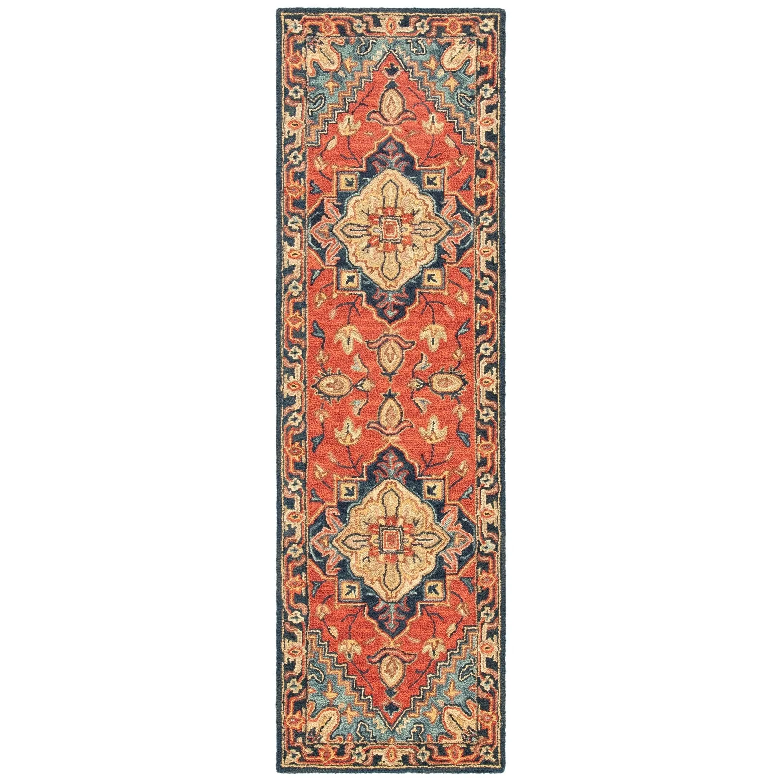 SAFAVIEH Handmade Heritage Blocks Traditional Wool Rug