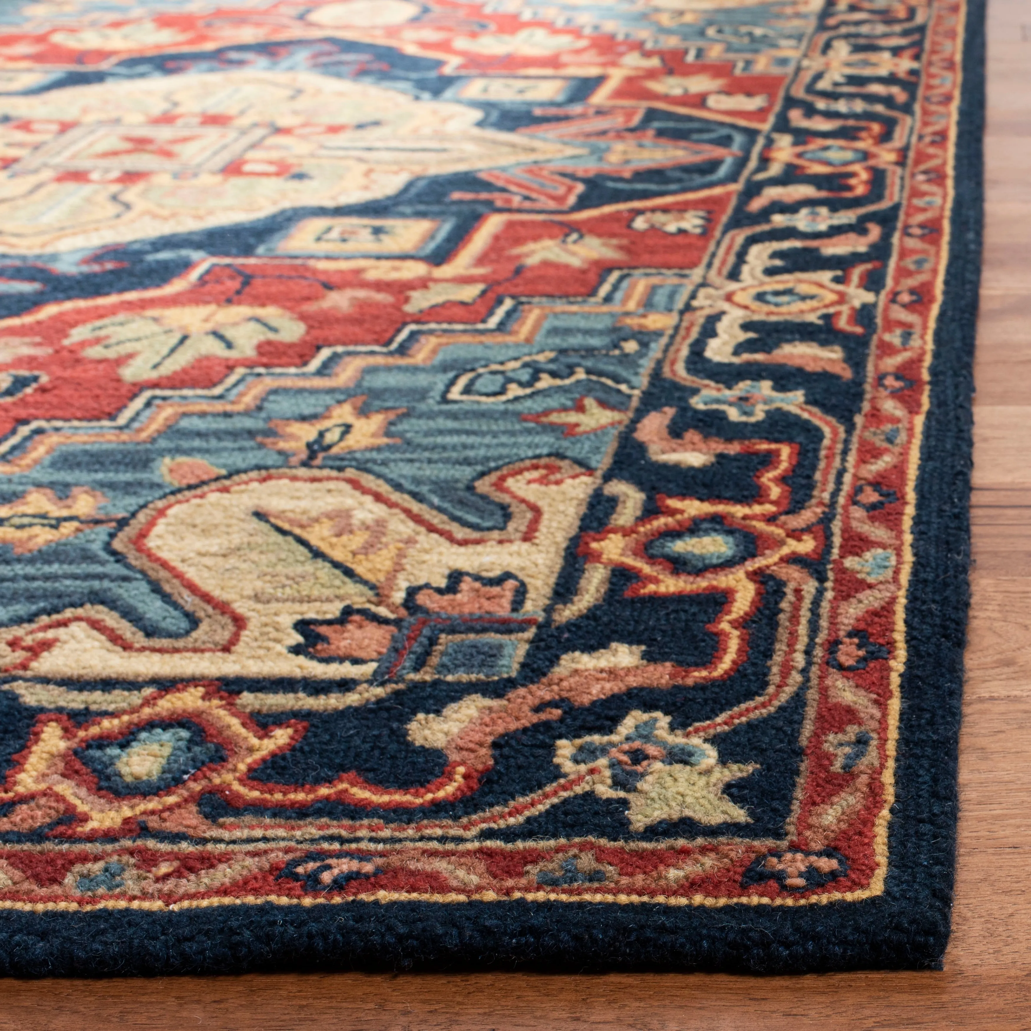 SAFAVIEH Handmade Heritage Blocks Traditional Wool Rug