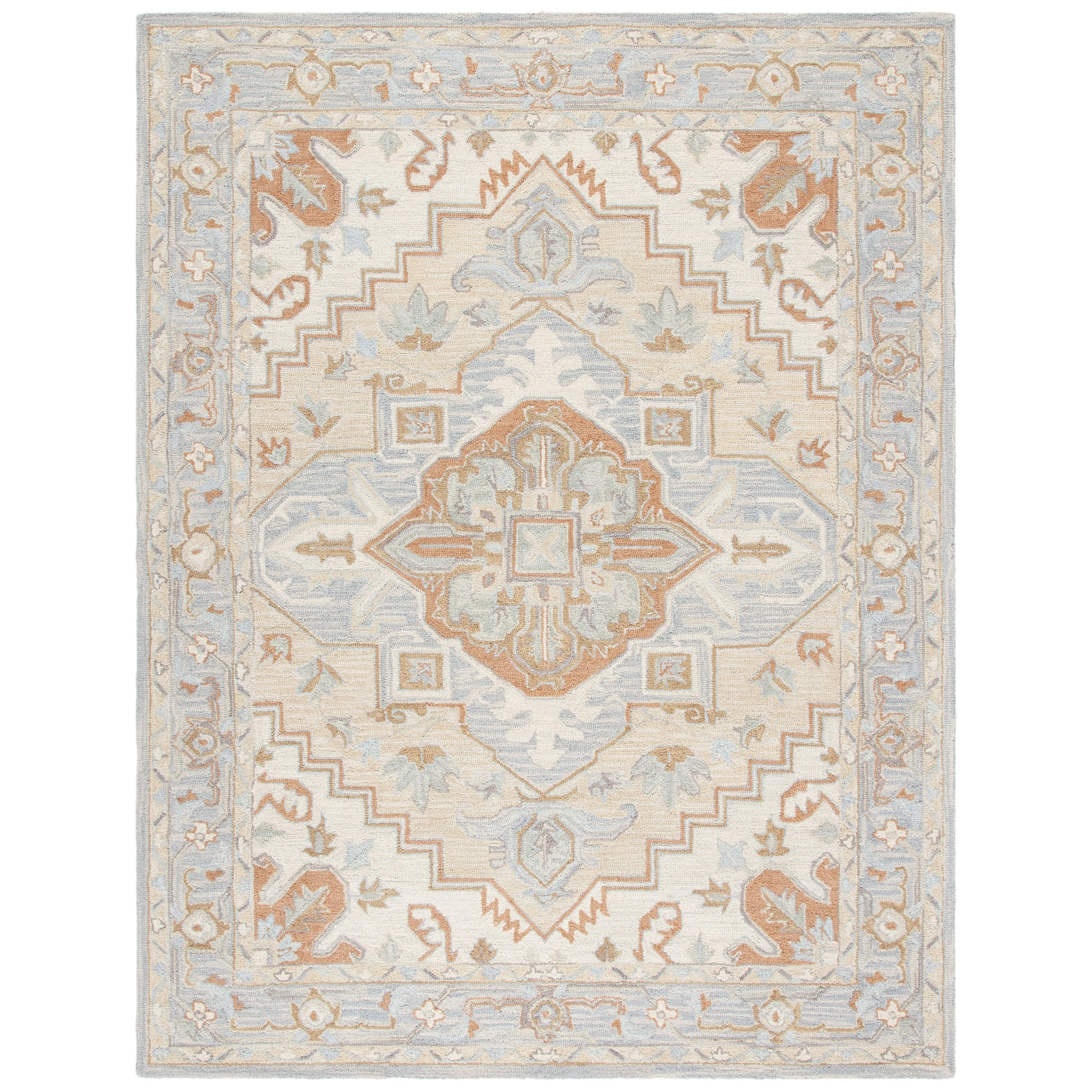 SAFAVIEH Handmade Heritage Blocks Traditional Wool Rug