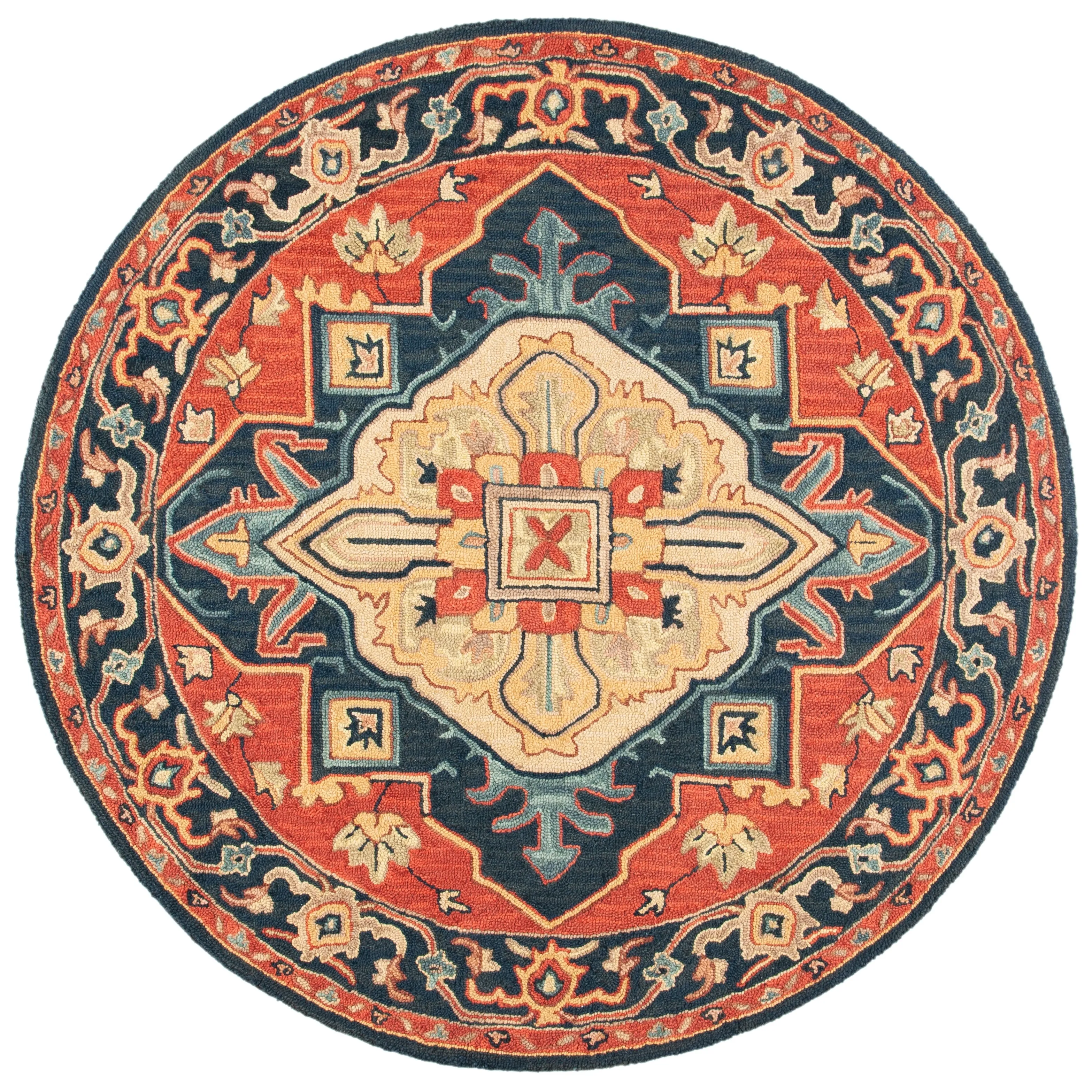 SAFAVIEH Handmade Heritage Blocks Traditional Wool Rug