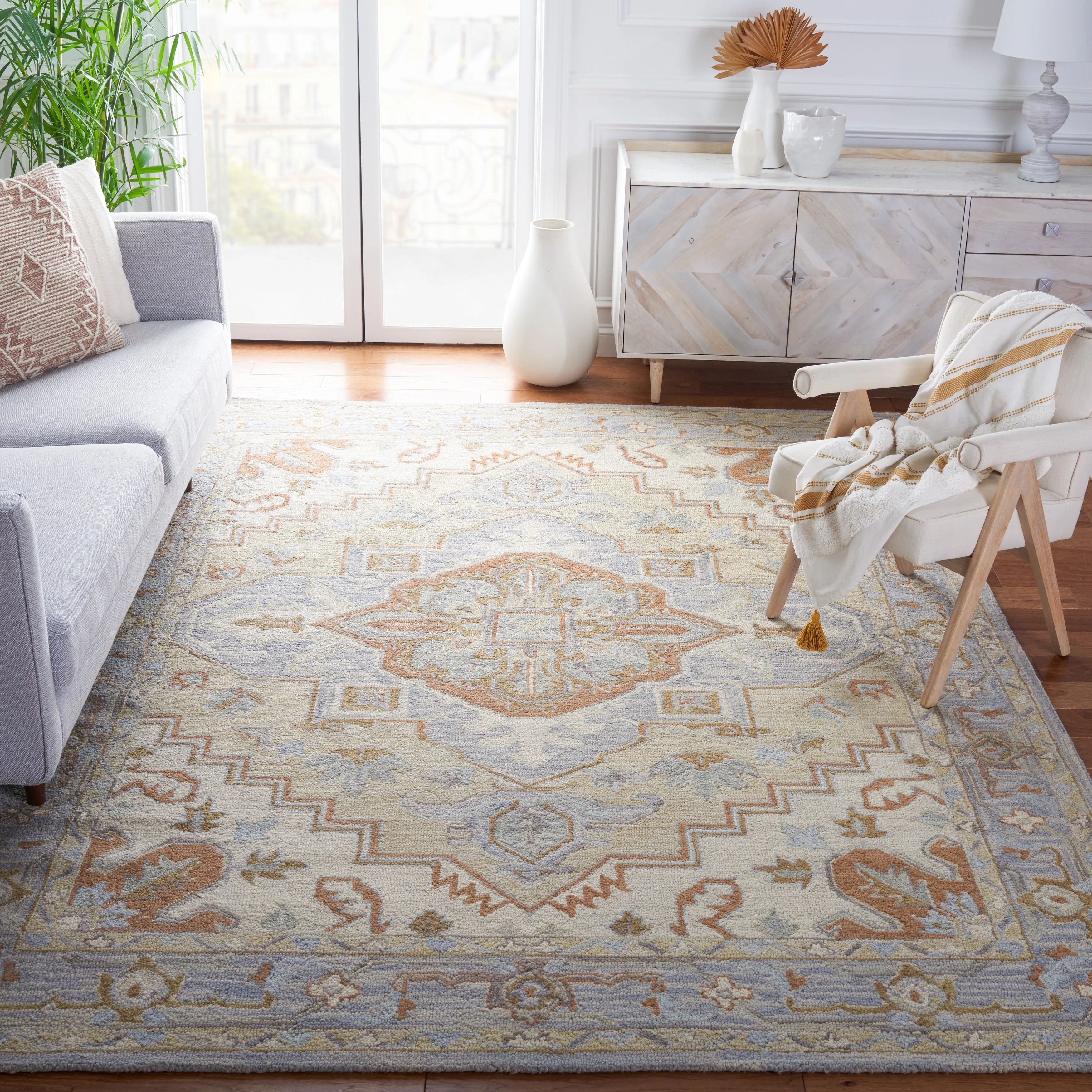 SAFAVIEH Handmade Heritage Blocks Traditional Wool Rug