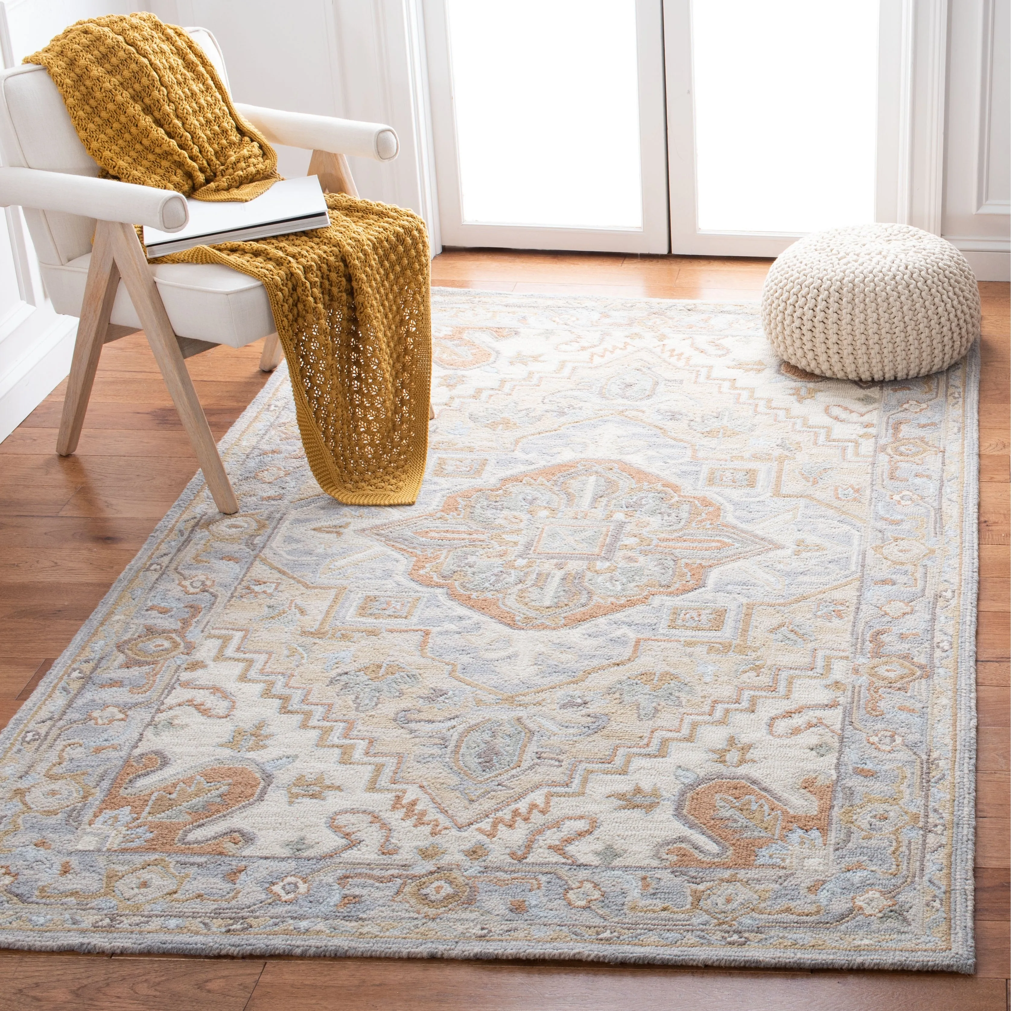 SAFAVIEH Handmade Heritage Blocks Traditional Wool Rug