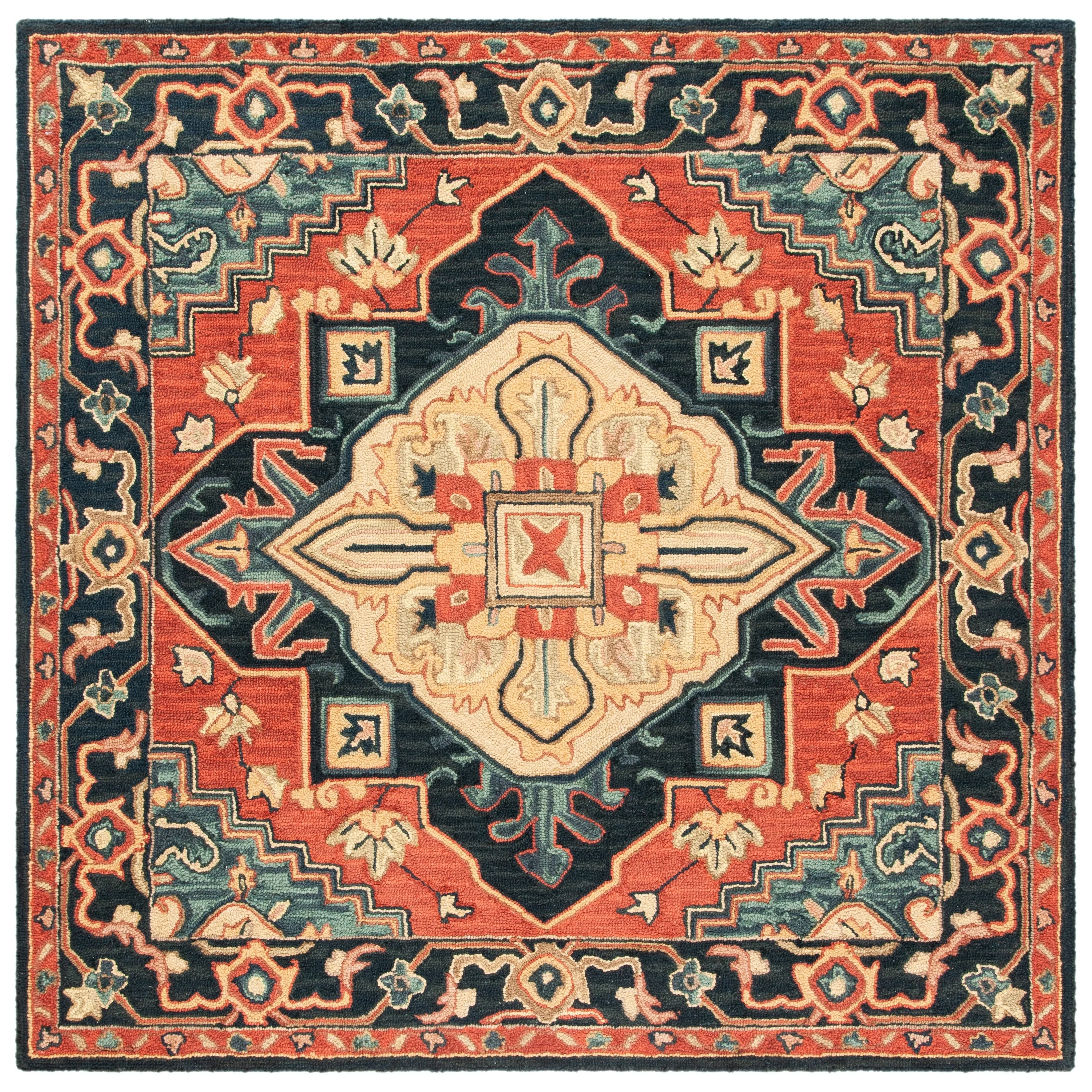 SAFAVIEH Handmade Heritage Blocks Traditional Wool Rug