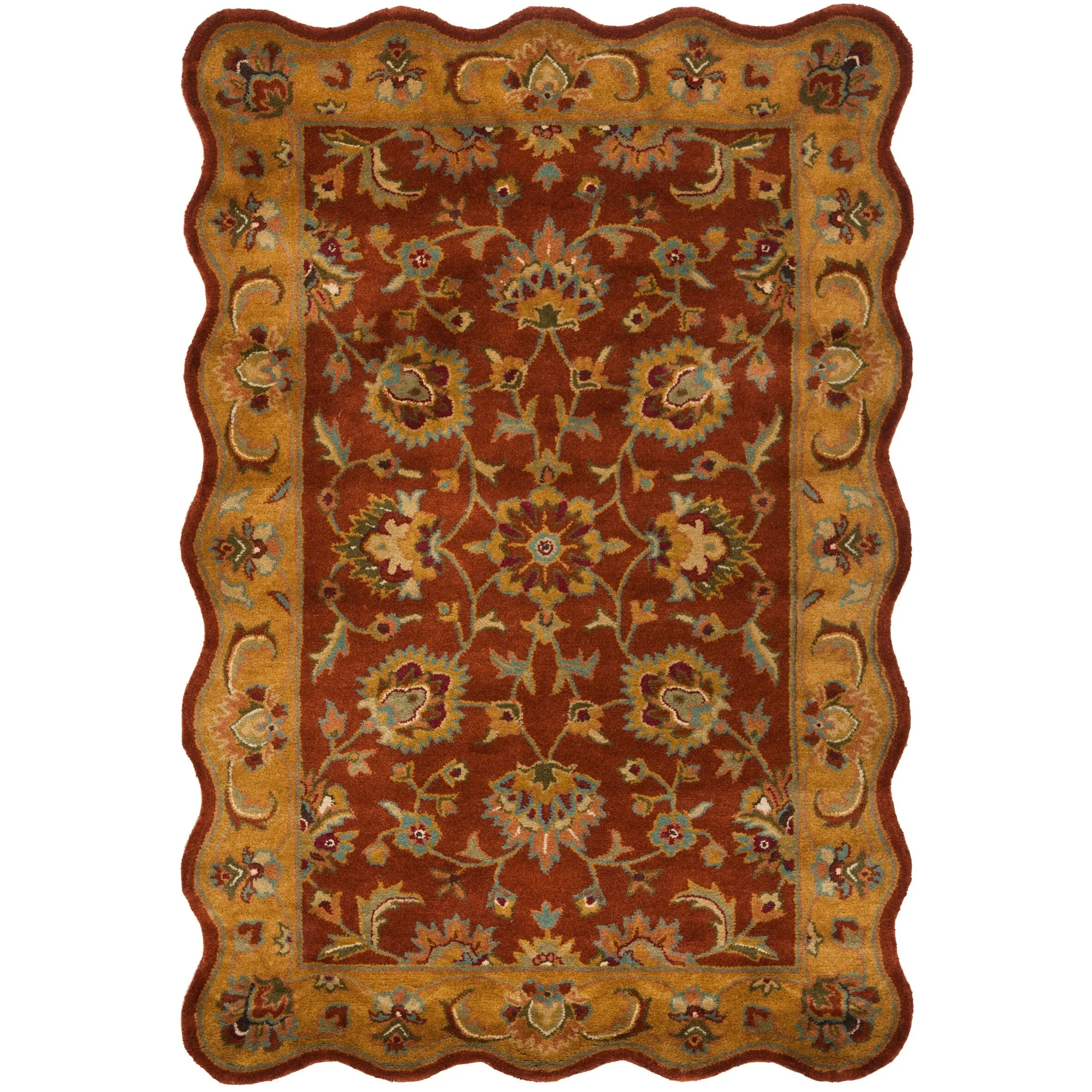 SAFAVIEH Handmade Heritage Flower Field Traditional Oriental Wool Rug