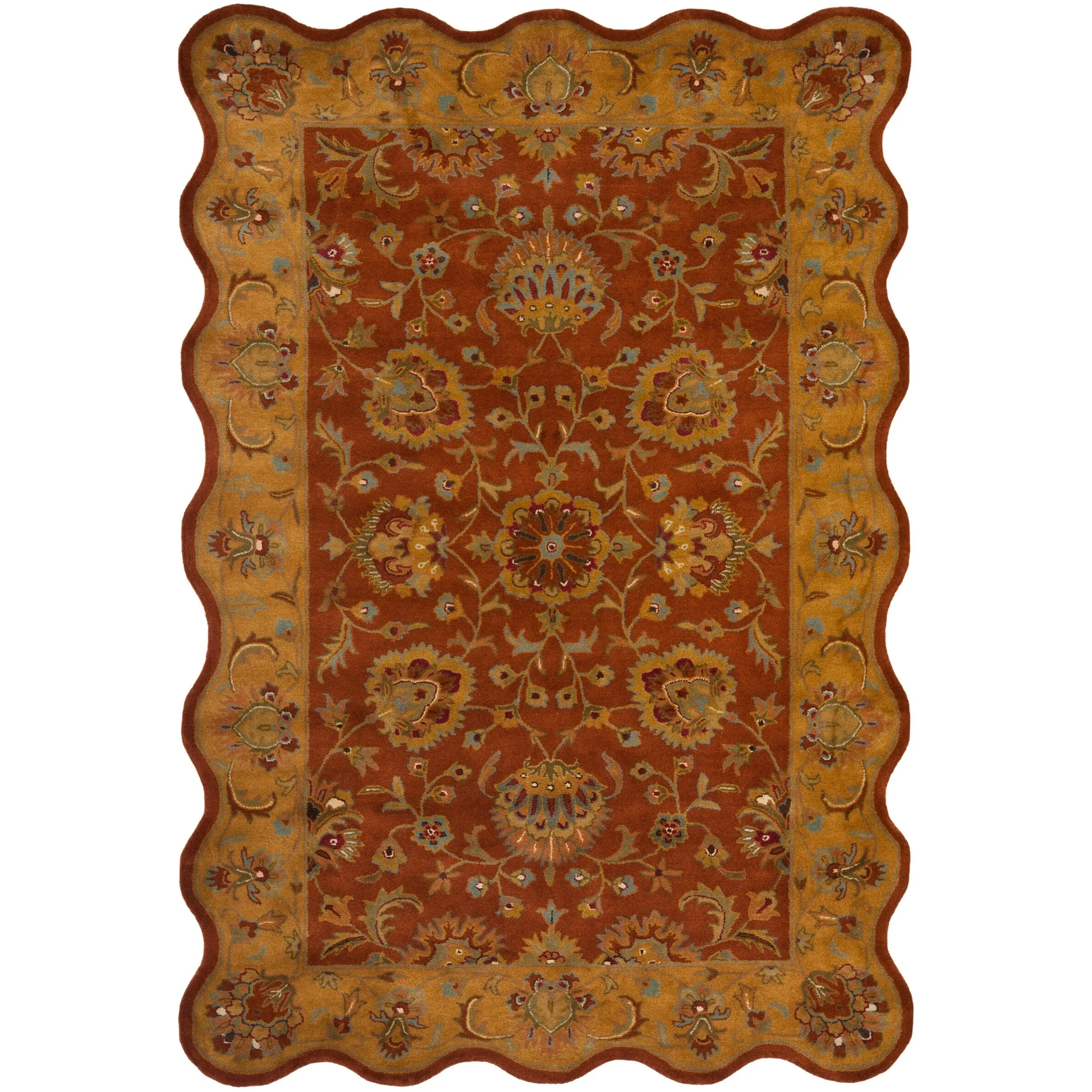 SAFAVIEH Handmade Heritage Flower Field Traditional Oriental Wool Rug