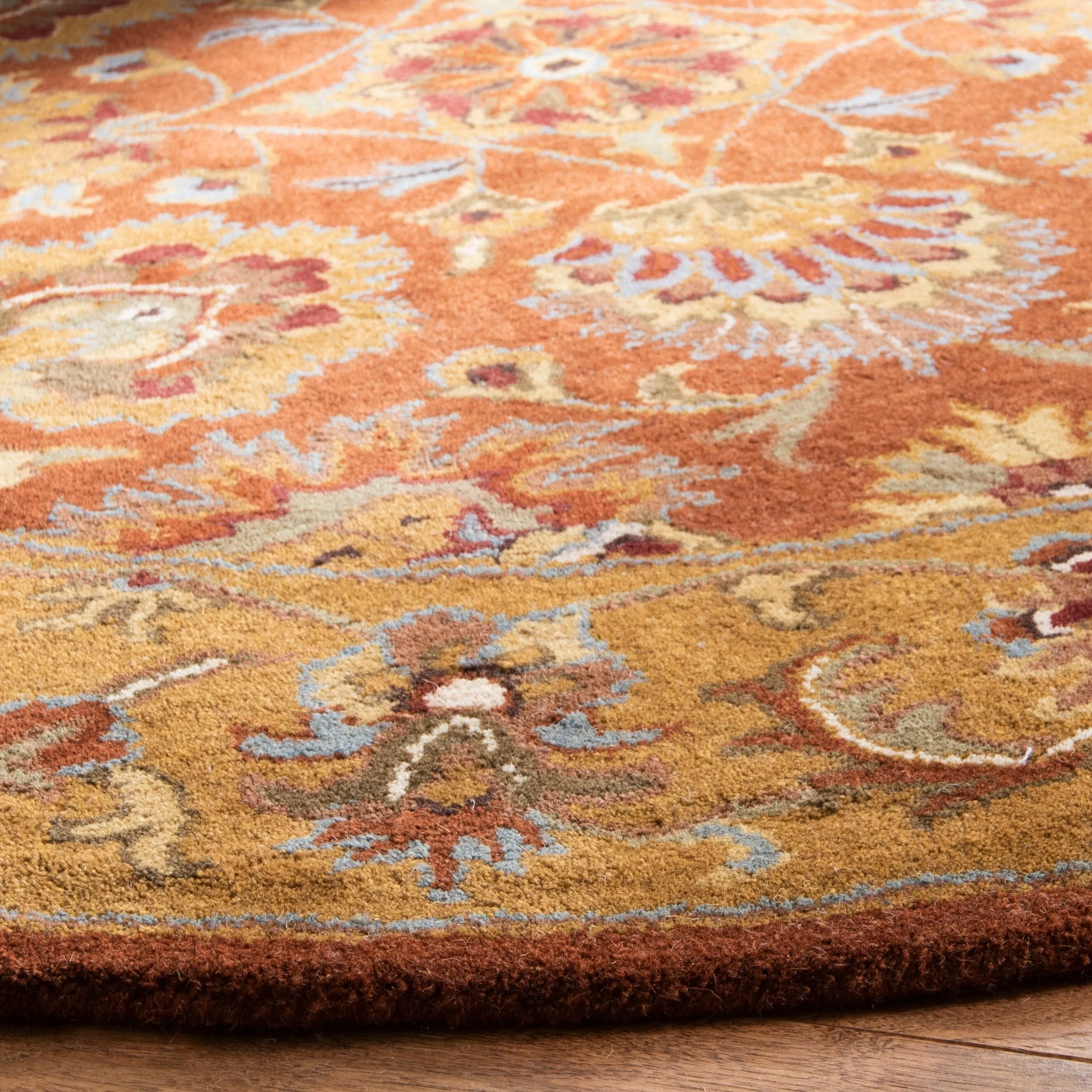 SAFAVIEH Handmade Heritage Flower Field Traditional Oriental Wool Rug