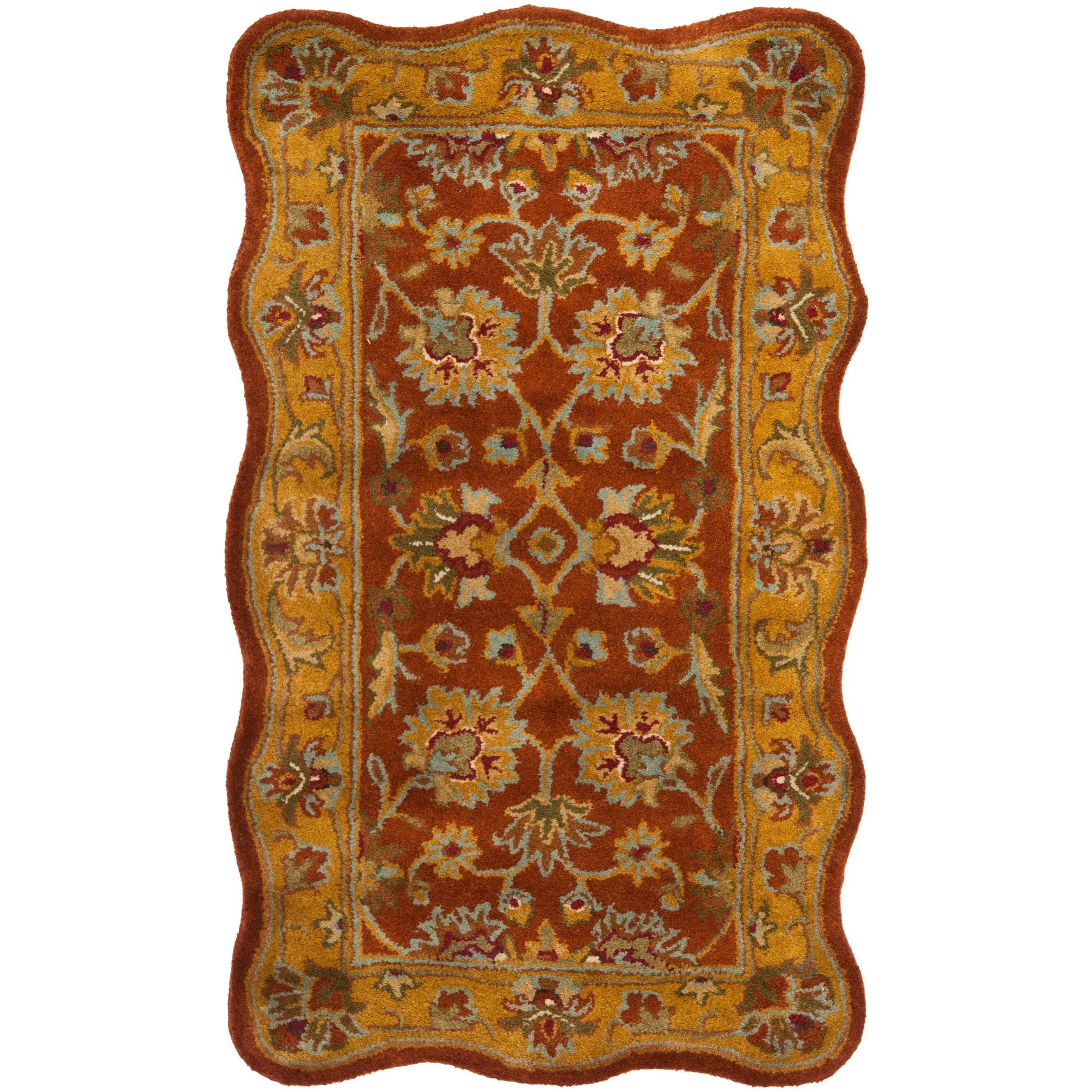 SAFAVIEH Handmade Heritage Flower Field Traditional Oriental Wool Rug