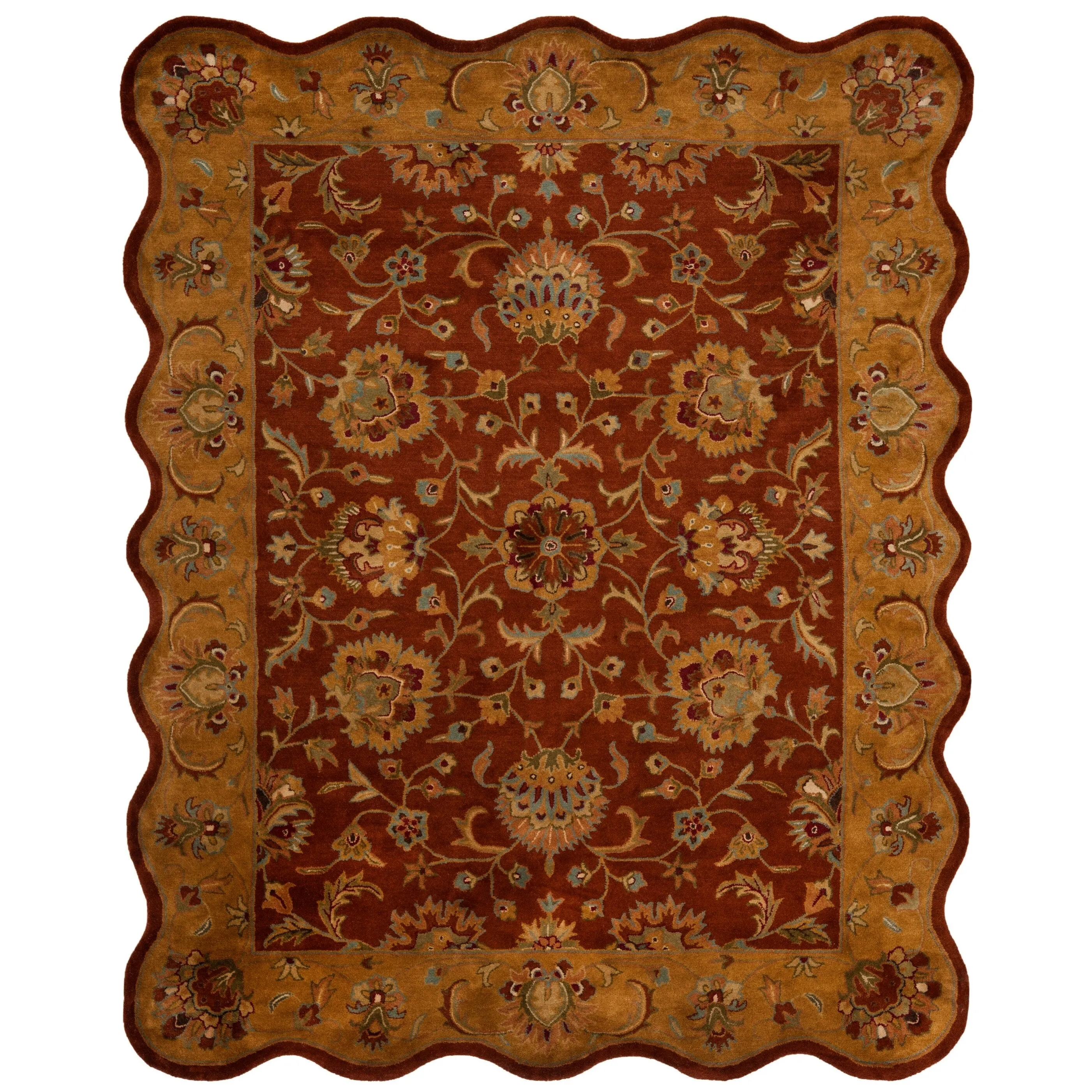 SAFAVIEH Handmade Heritage Flower Field Traditional Oriental Wool Rug