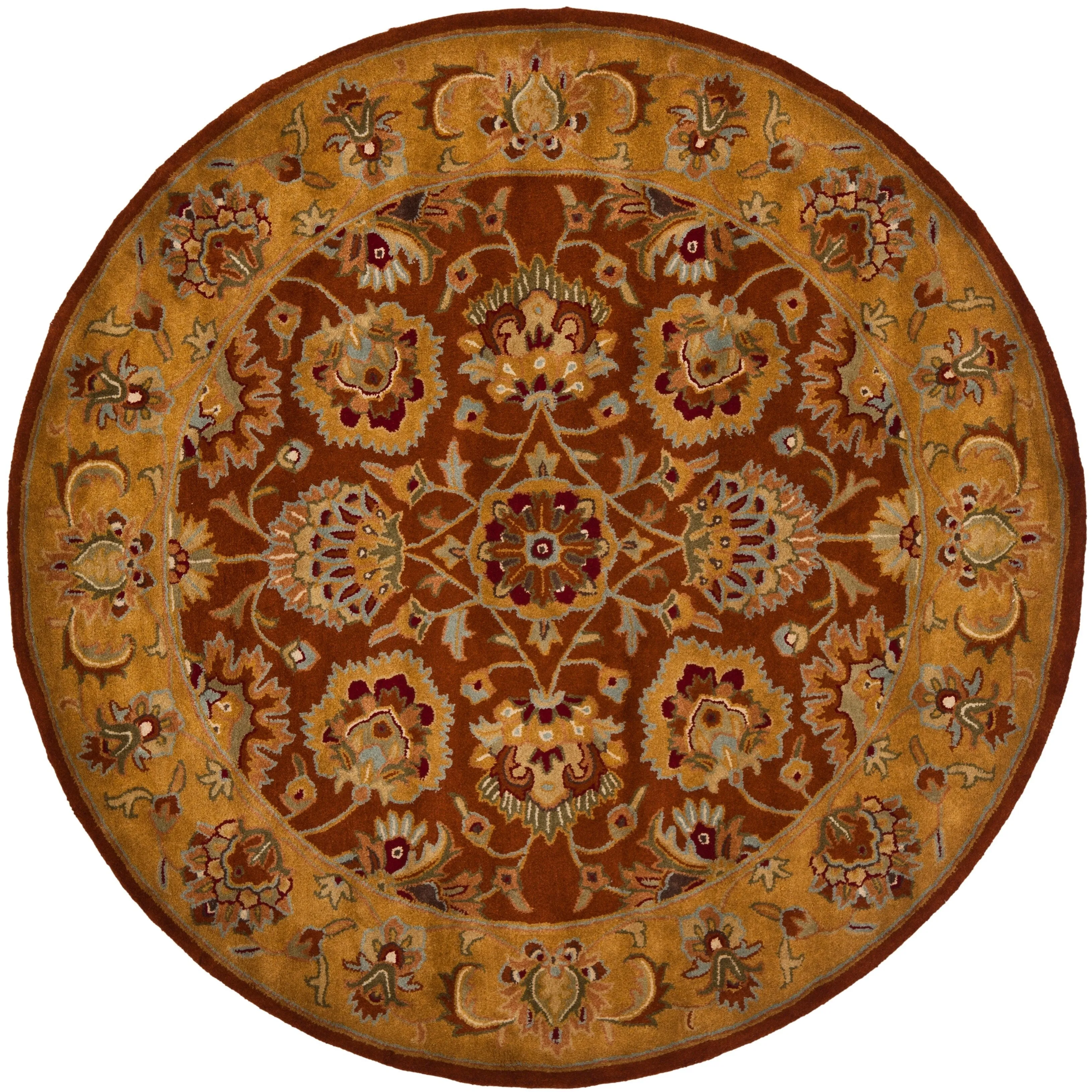 SAFAVIEH Handmade Heritage Flower Field Traditional Oriental Wool Rug