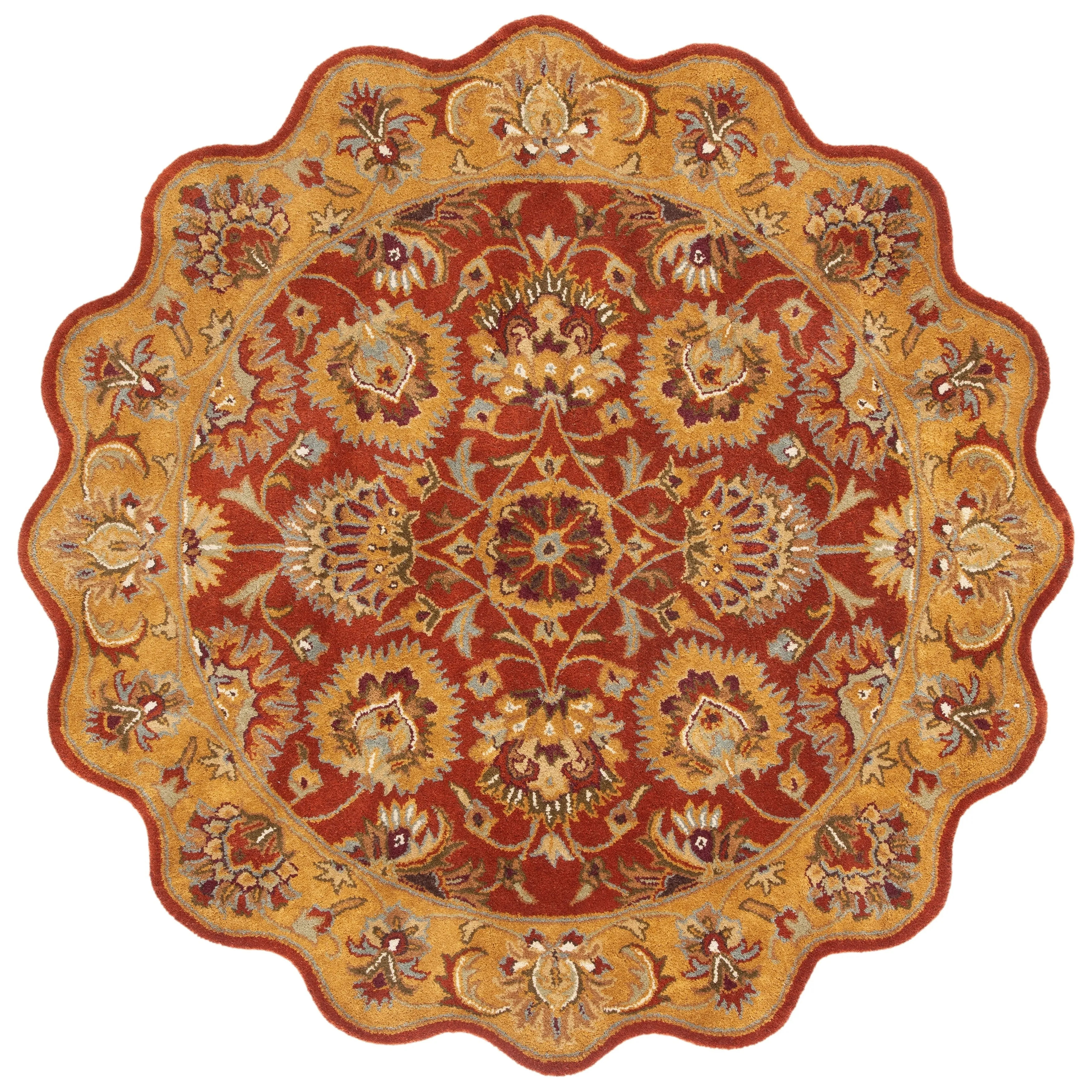 SAFAVIEH Handmade Heritage Flower Field Traditional Oriental Wool Rug