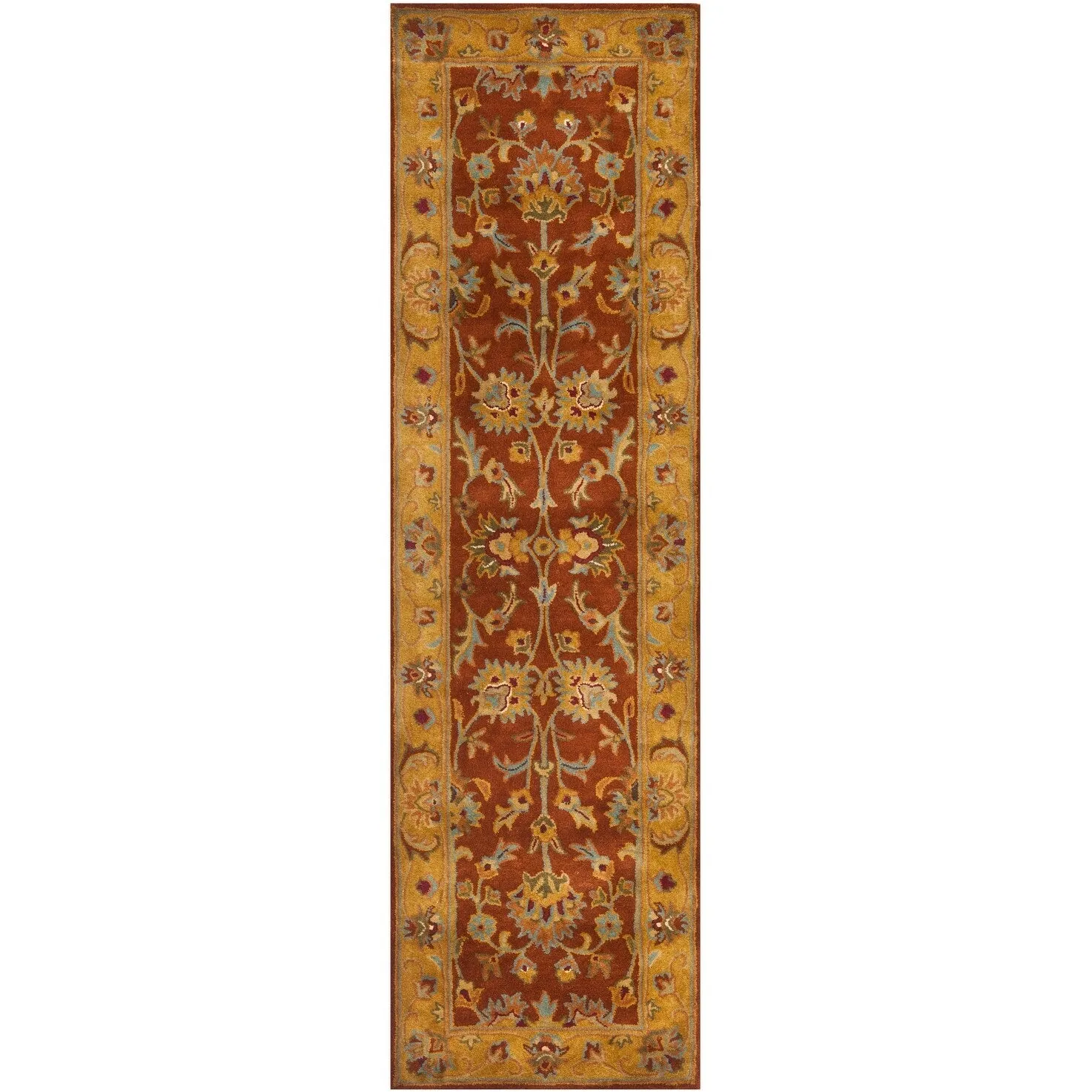 SAFAVIEH Handmade Heritage Flower Field Traditional Oriental Wool Rug