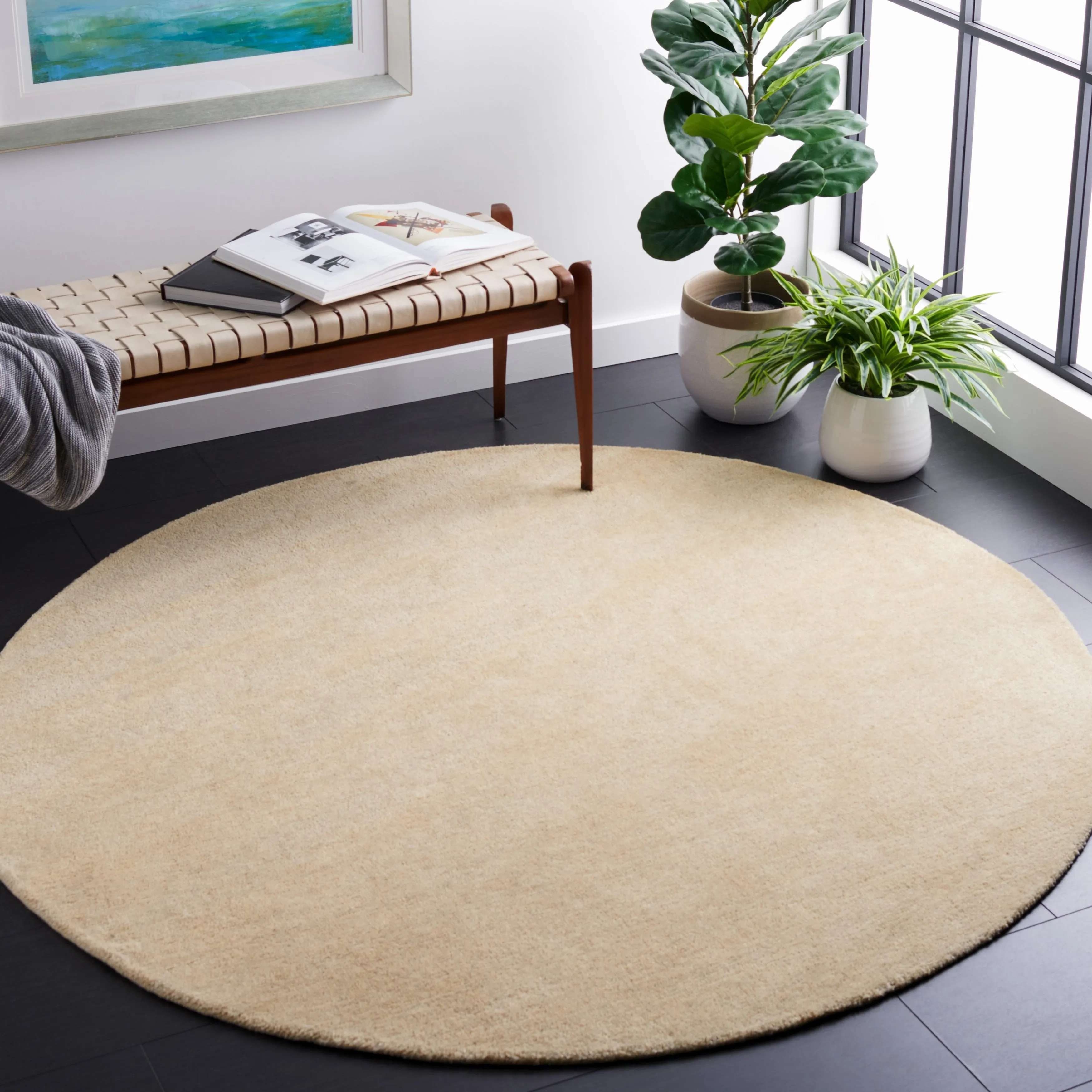 SAFAVIEH Handmade Himalaya Colorweave Plaid Modern Wool Rug