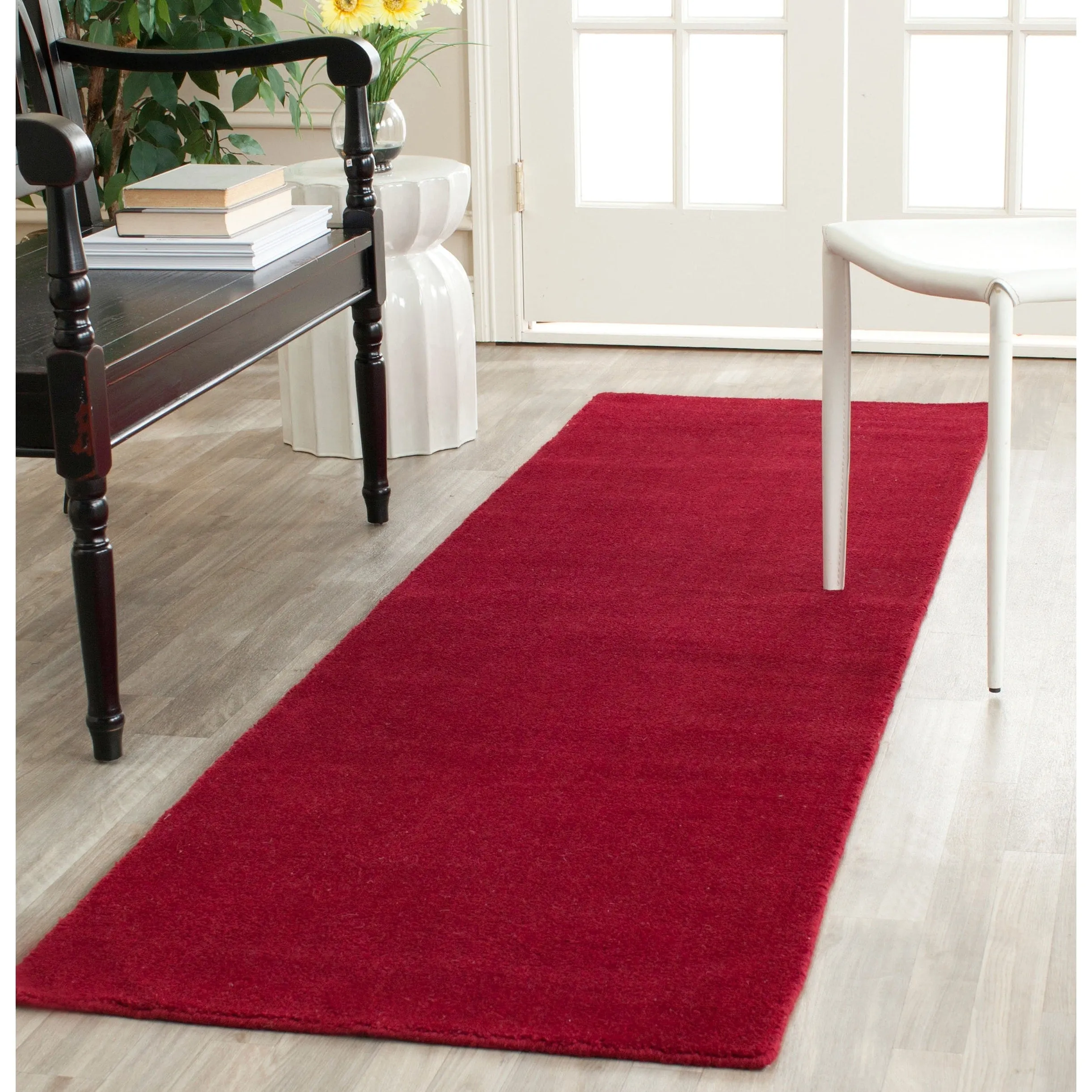 SAFAVIEH Handmade Himalaya Colorweave Plaid Modern Wool Rug