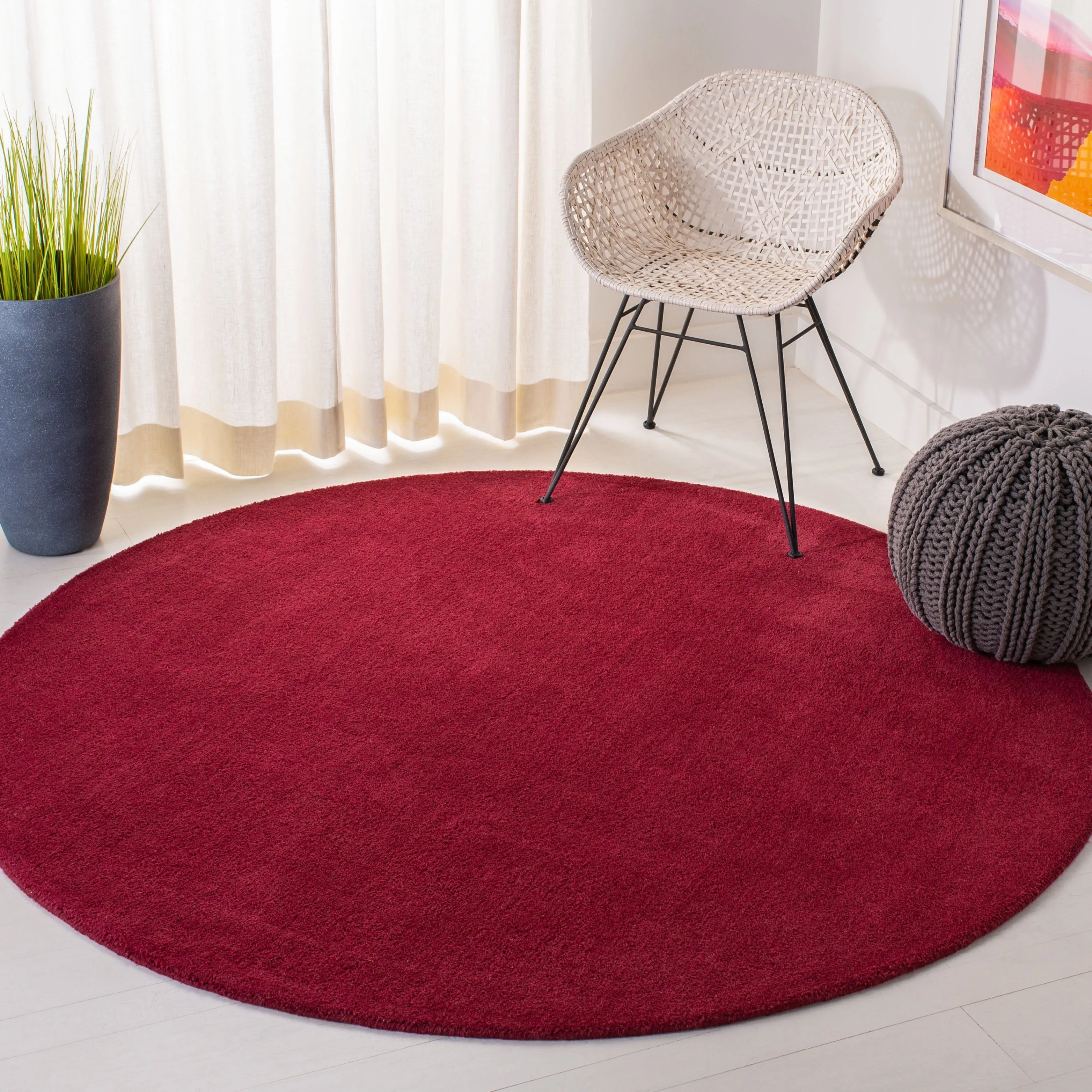 SAFAVIEH Handmade Himalaya Colorweave Plaid Modern Wool Rug