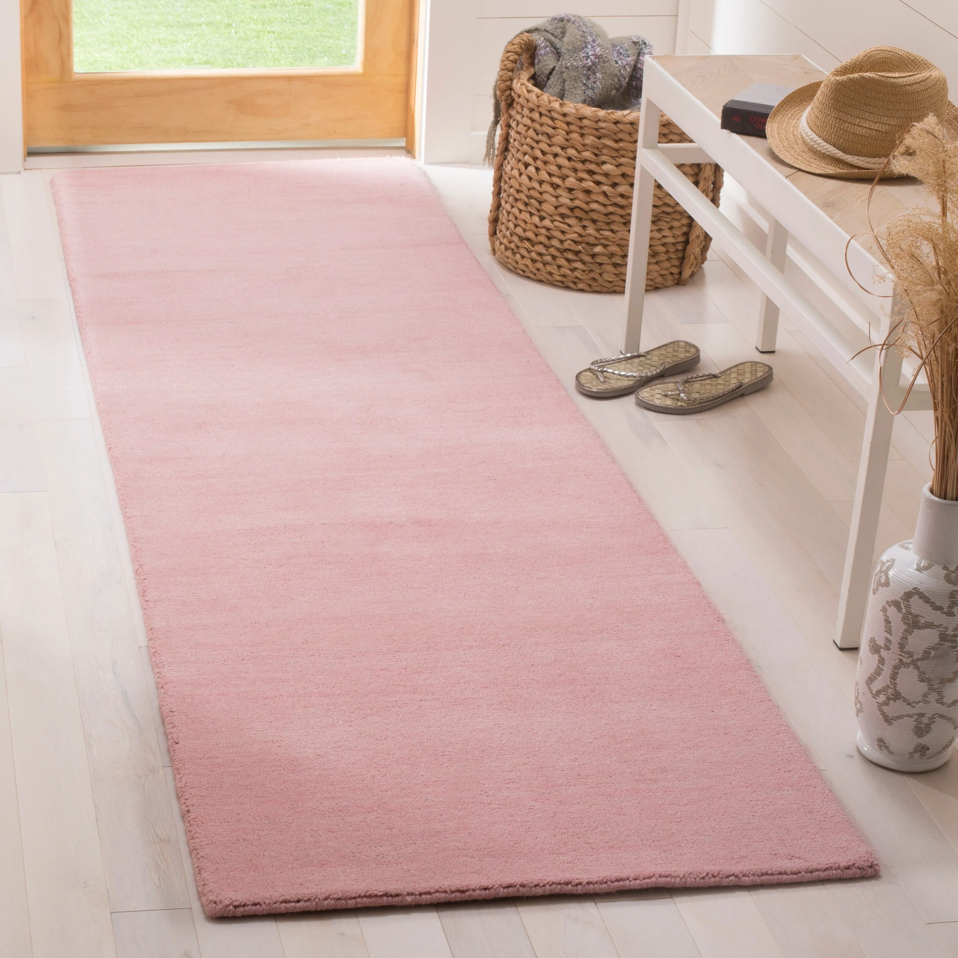 SAFAVIEH Handmade Himalaya Palm Border Modern Wool Rug