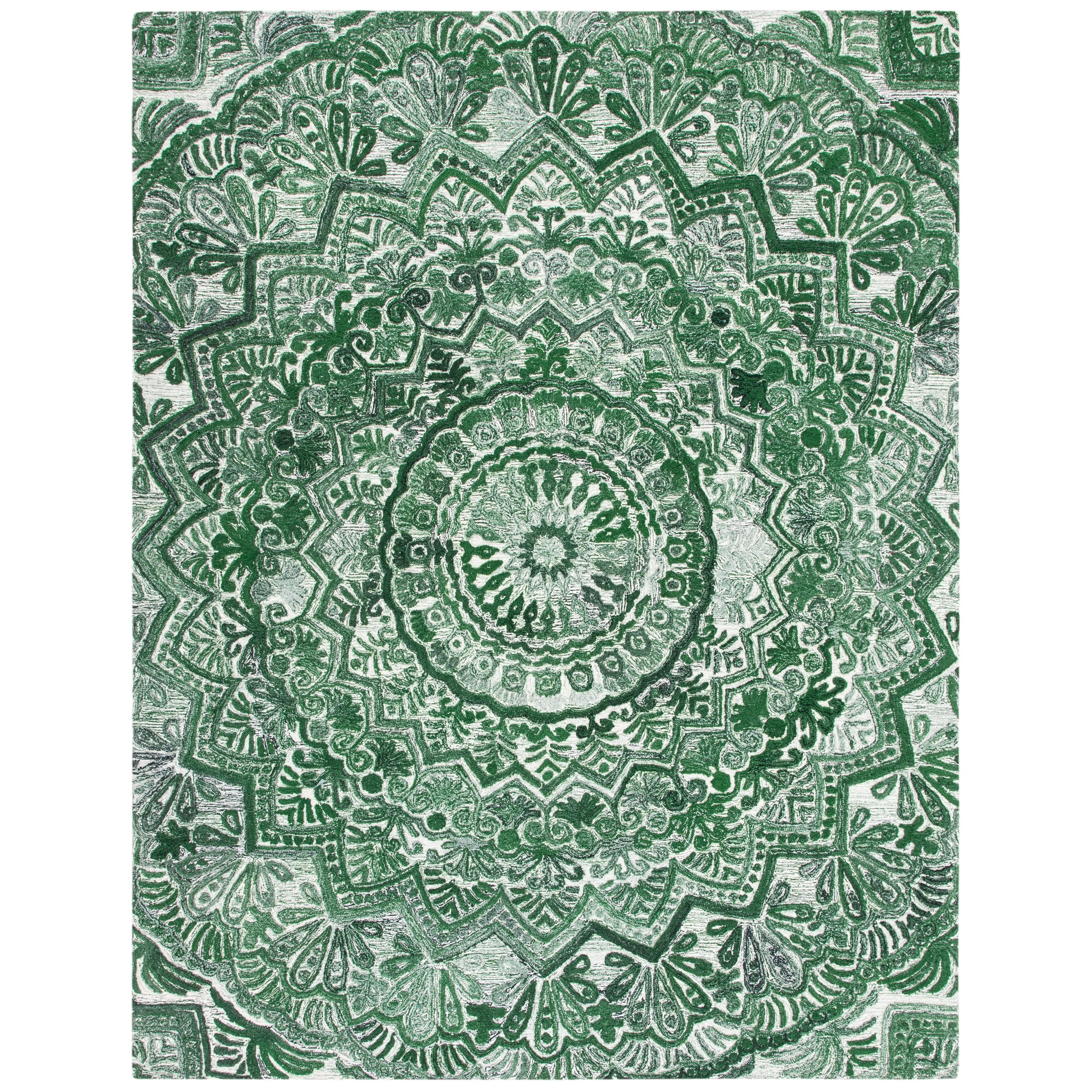 SAFAVIEH Handmade Marquee Carlijn Modern Medallion Wool Rug