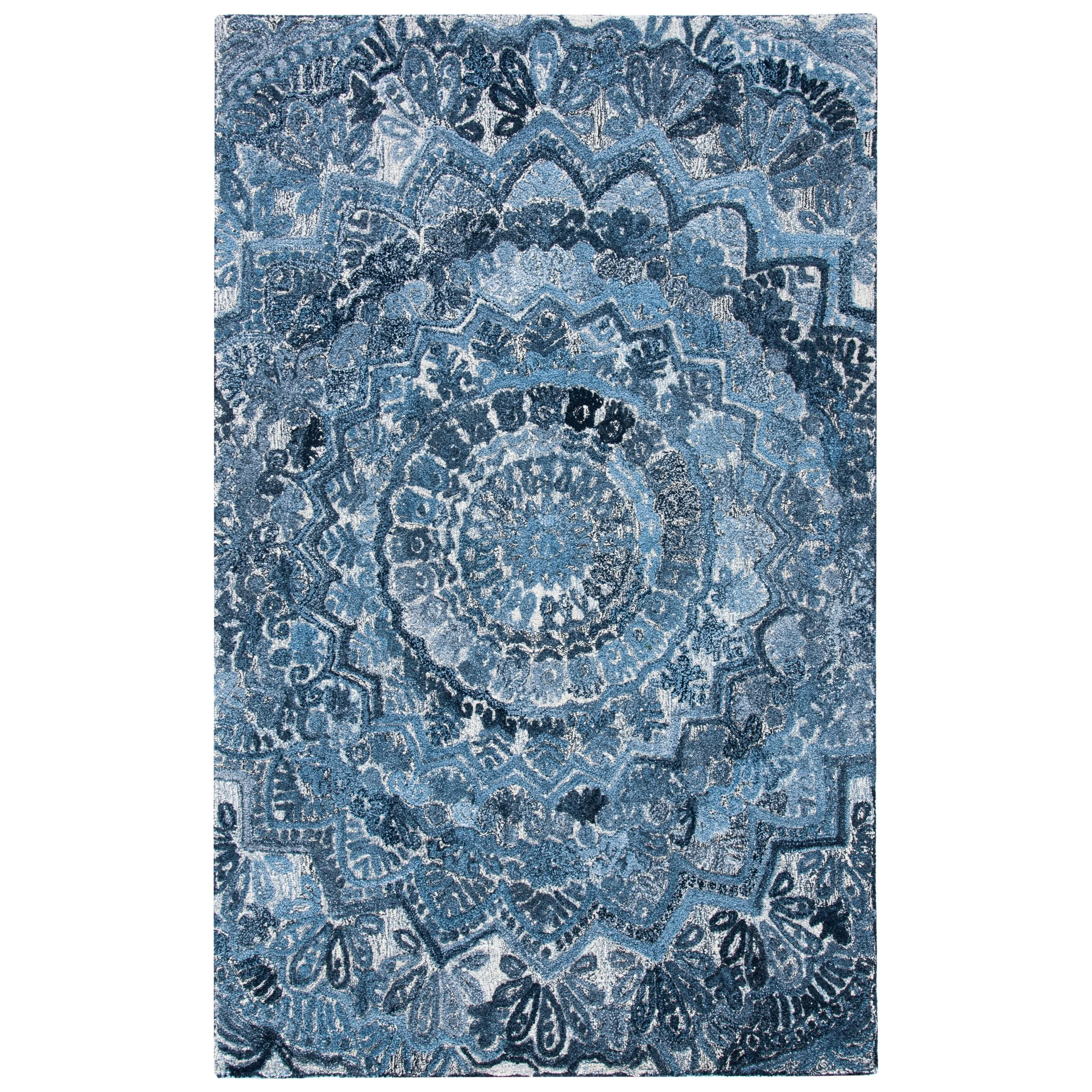 SAFAVIEH Handmade Marquee Carlijn Modern Medallion Wool Rug