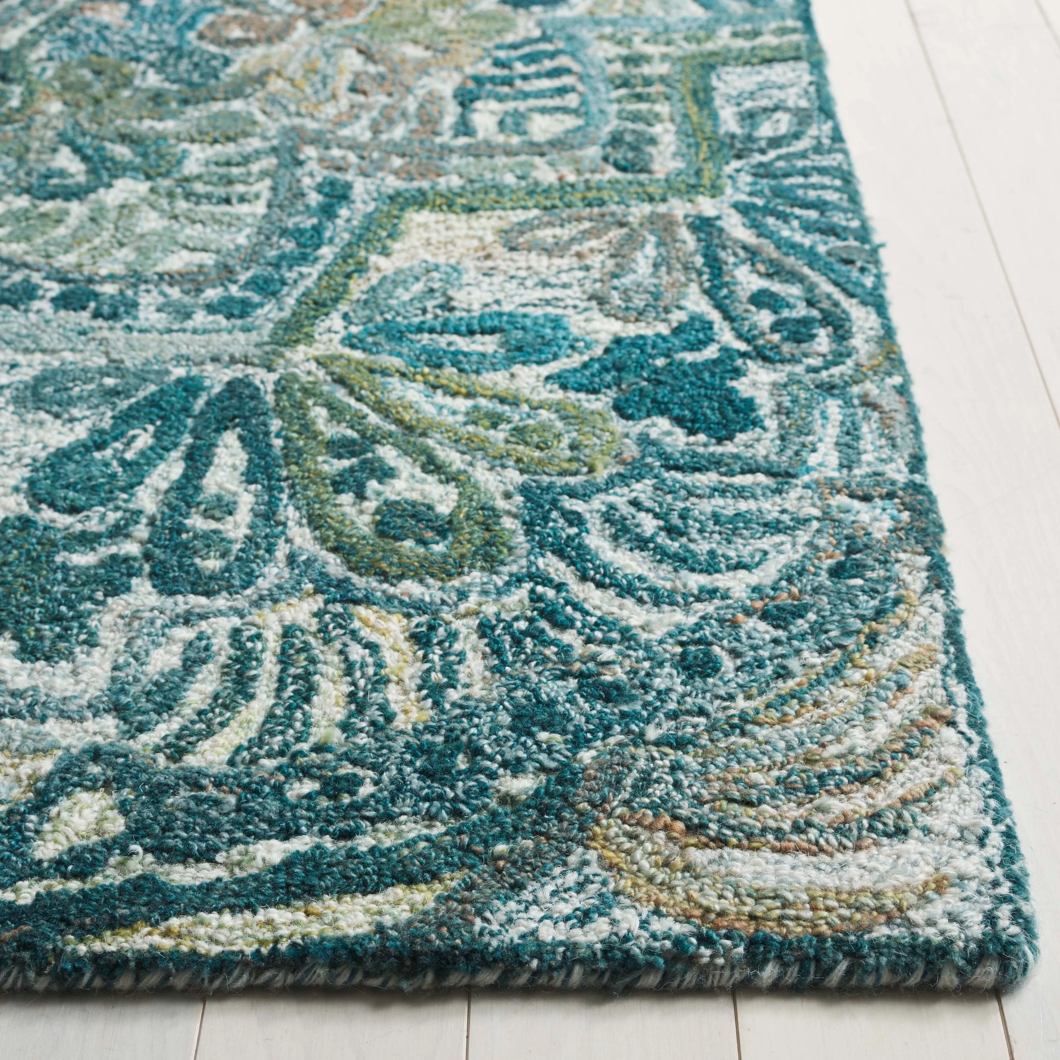 SAFAVIEH Handmade Marquee Carlijn Modern Medallion Wool Rug