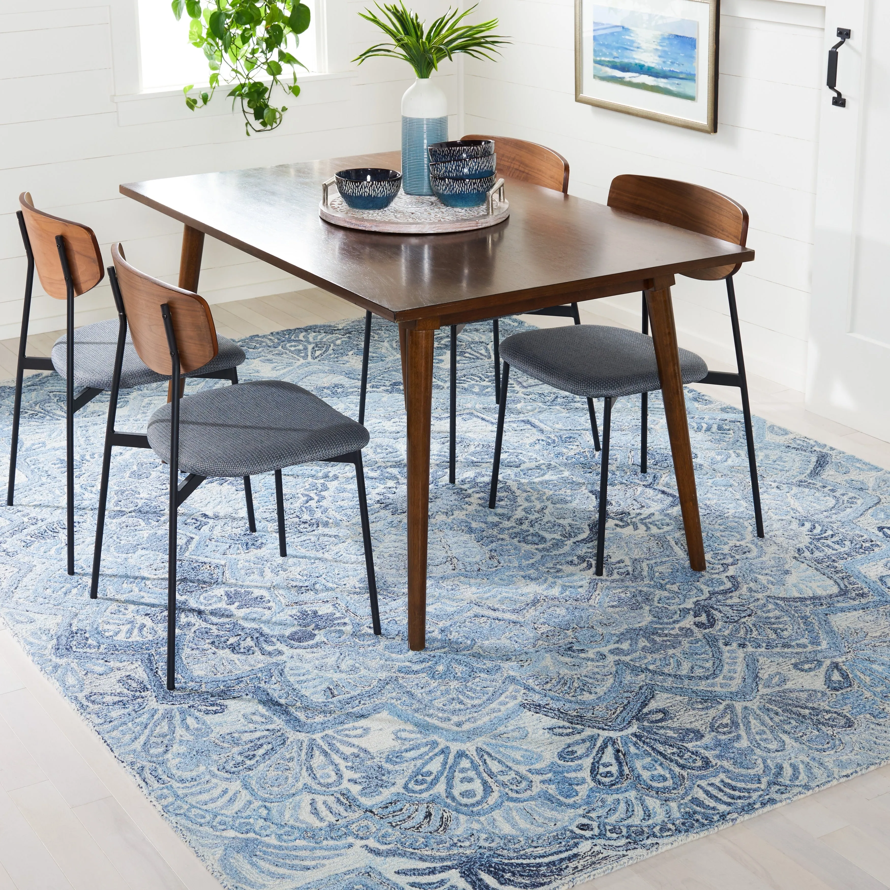 SAFAVIEH Handmade Marquee Carlijn Modern Medallion Wool Rug