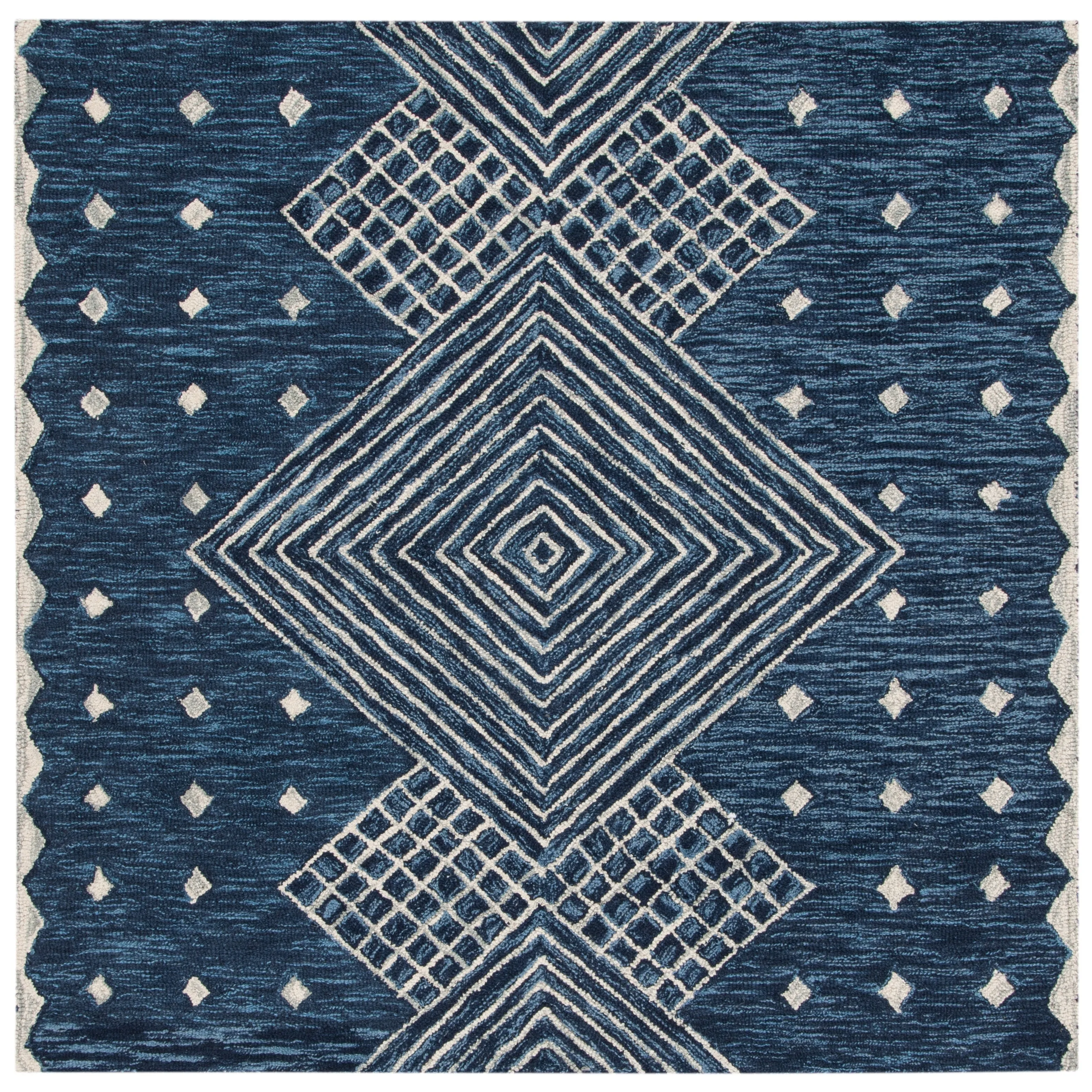 SAFAVIEH Handmade Micro-Loop Crystele Modern Wool Rug