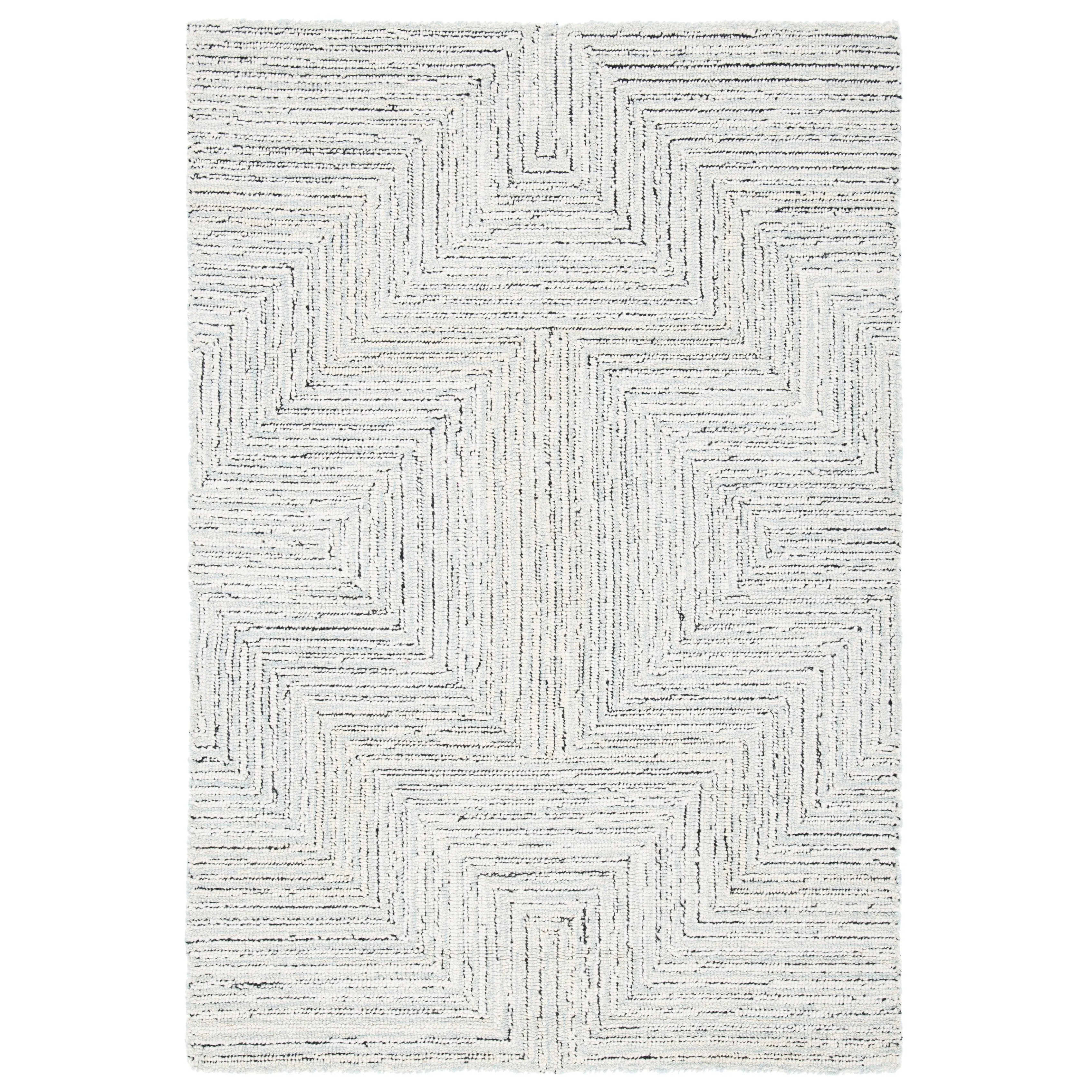 SAFAVIEH Handmade Micro-Loop Nausica Modern Wool Rug