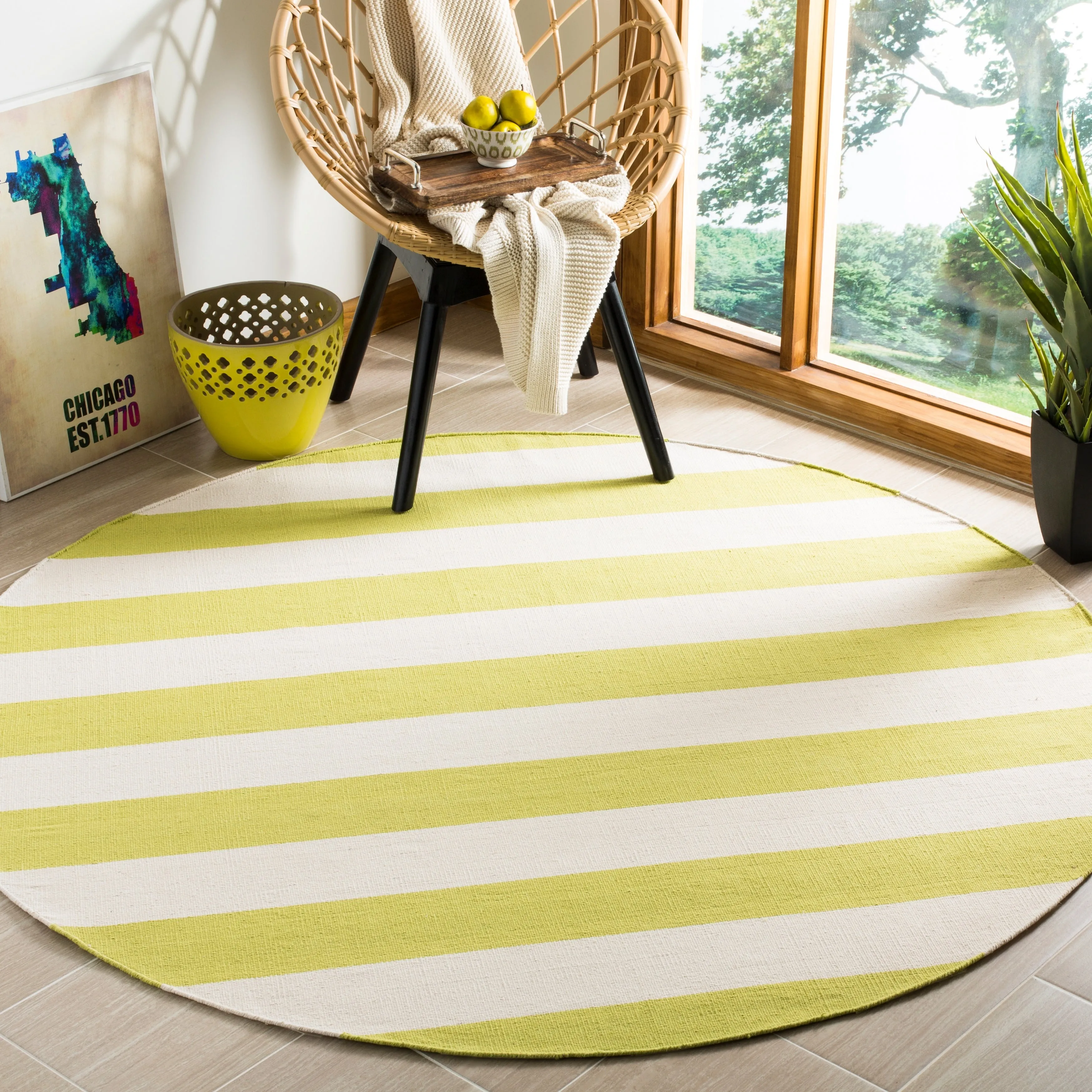 SAFAVIEH Handmade Montauk Geltrude Stripe Cotton Flatweave Rug