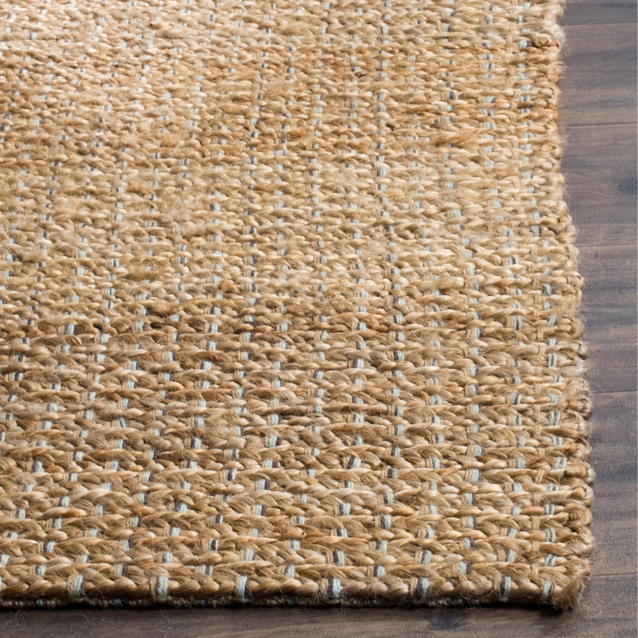 SAFAVIEH Handmade Natural Fiber Grainne Jute Rug - Light Blue/Natural - 3' x 5'