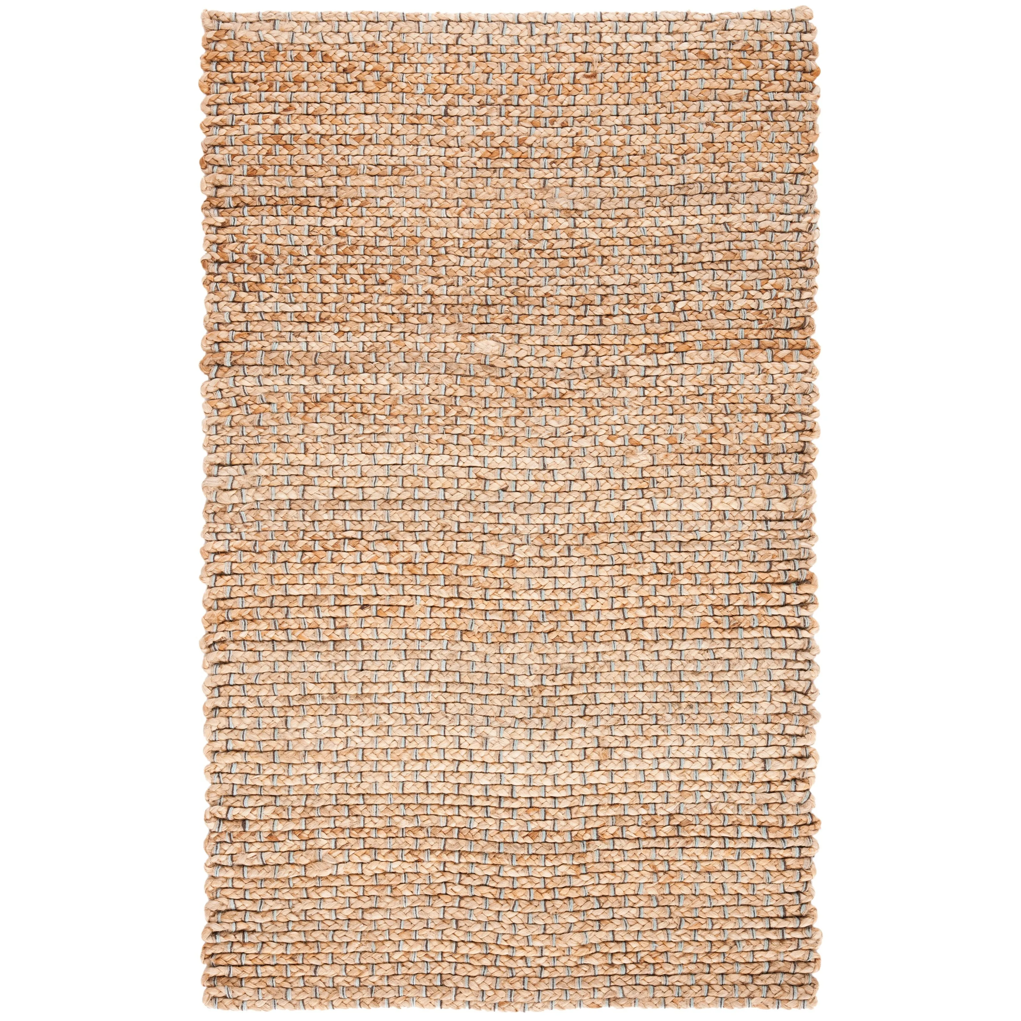 SAFAVIEH Handmade Natural Fiber Grainne Jute Rug - Light Blue/Natural - 3' x 5'
