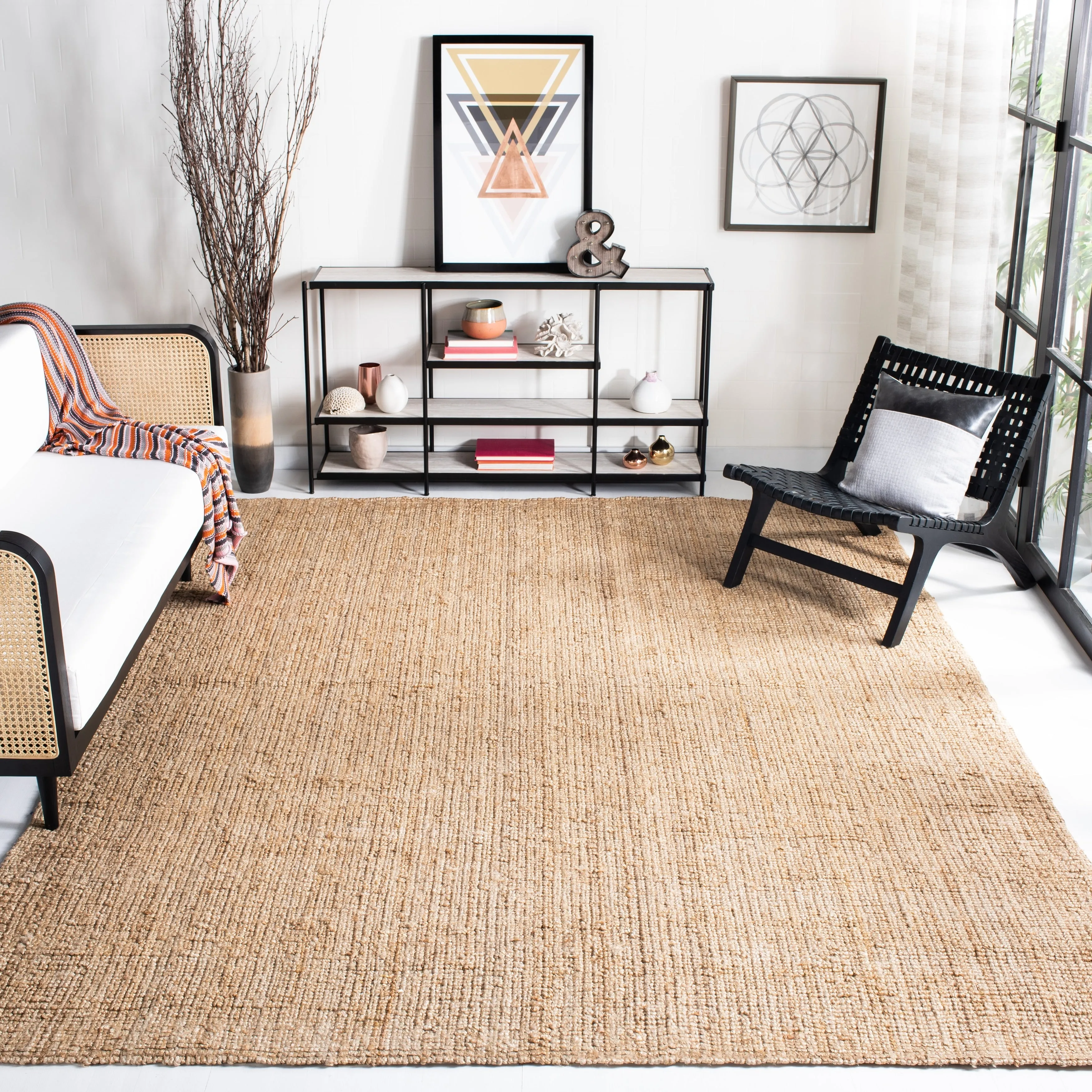 SAFAVIEH Handmade Natural Fiber Nihada Casual Solid Jute Rug