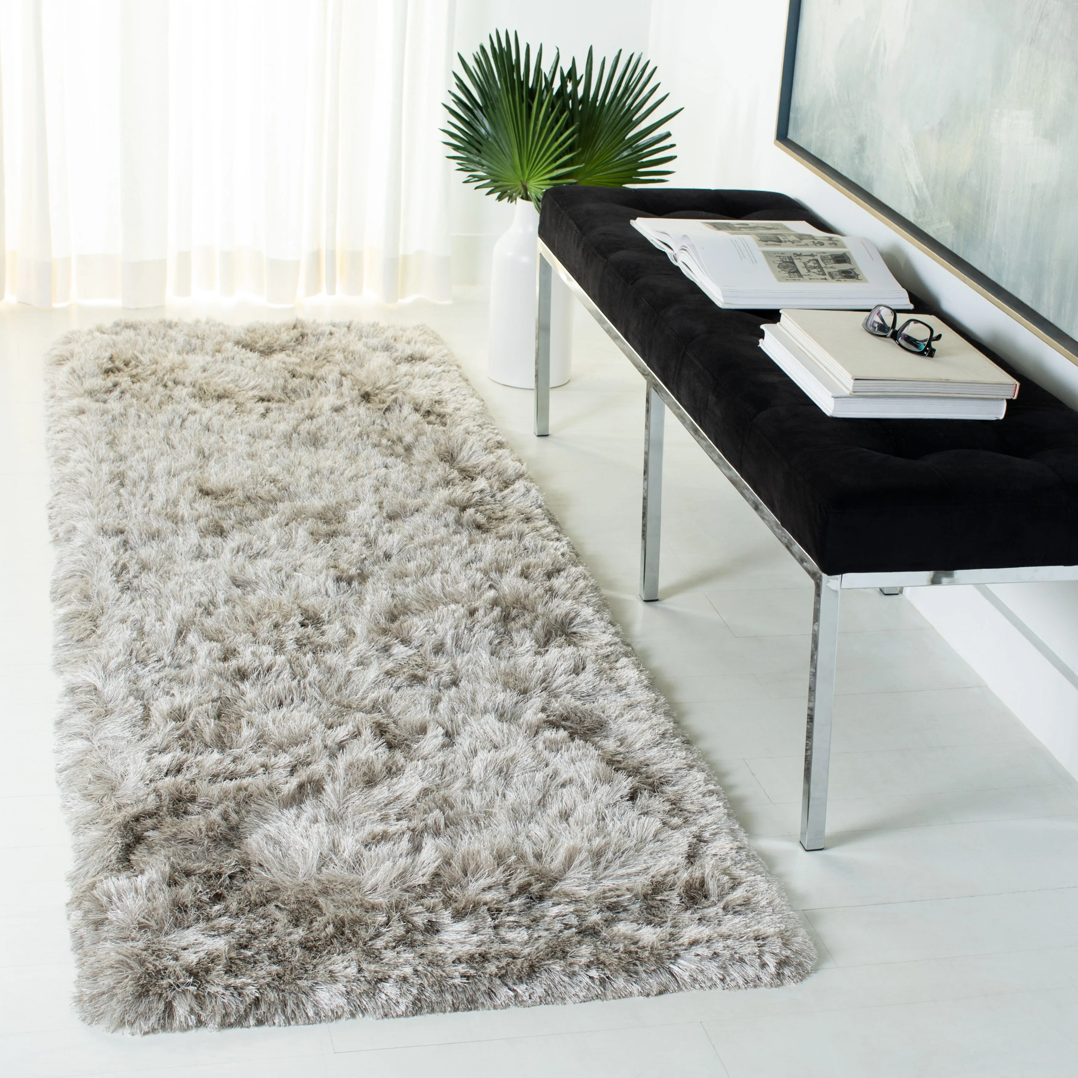 SAFAVIEH Handmade Ocean Shag Marilijn Glam 2.5-inch Thick Rug