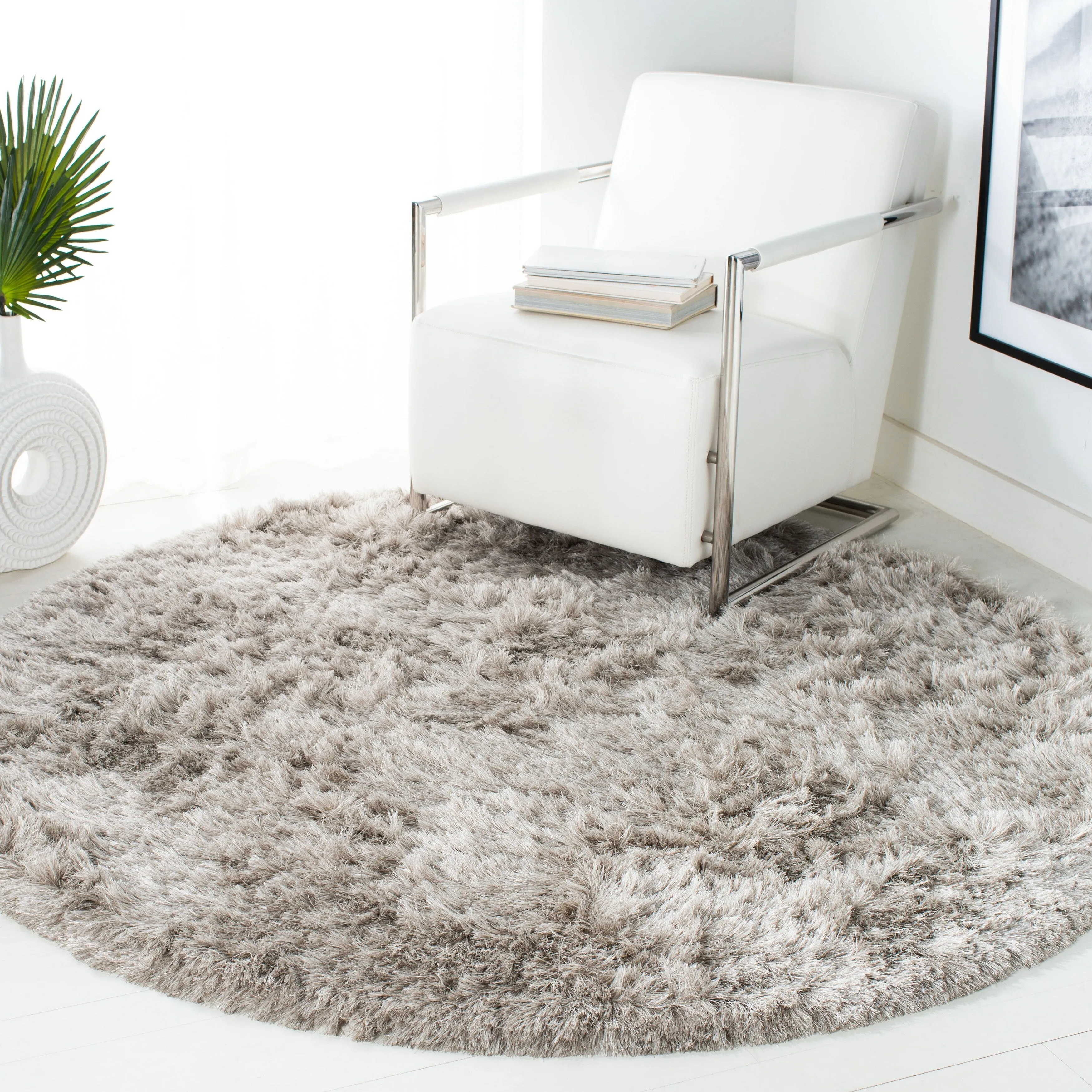 SAFAVIEH Handmade Ocean Shag Marilijn Glam 2.5-inch Thick Rug