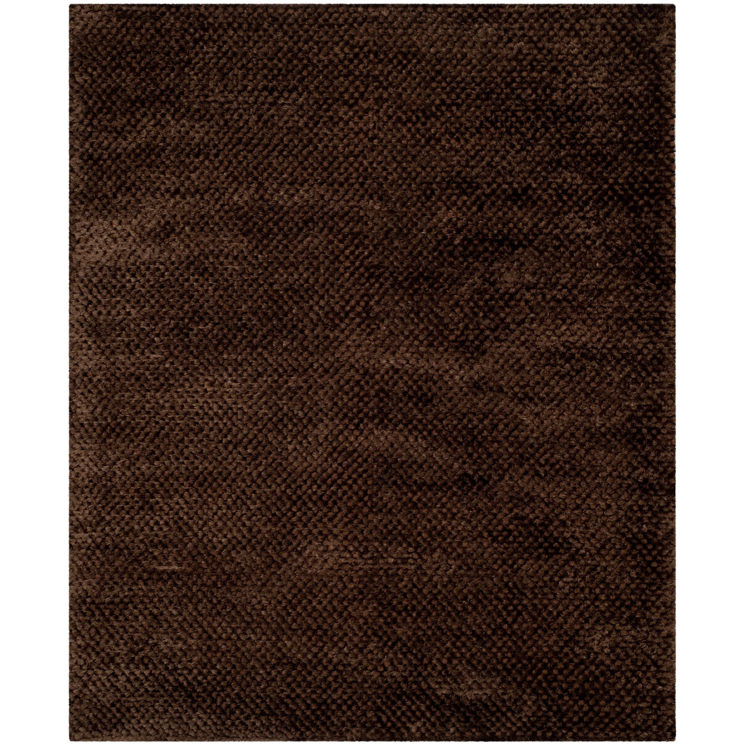 SAFAVIEH Handmade Saint Shantell Shag Yuiko Solid Polyester Rug