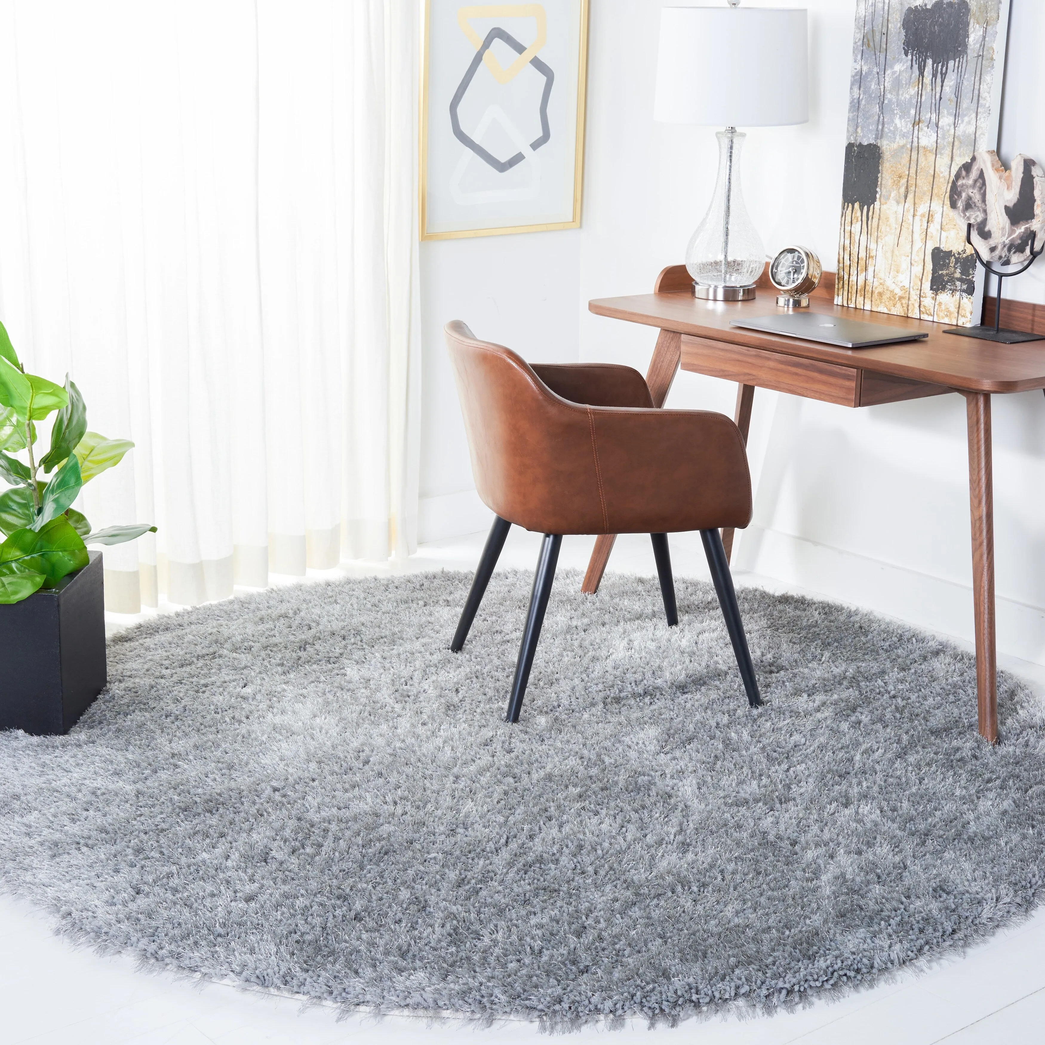 SAFAVIEH Handmade Shag Alysa Shag 1.5-inch Thick Rug
