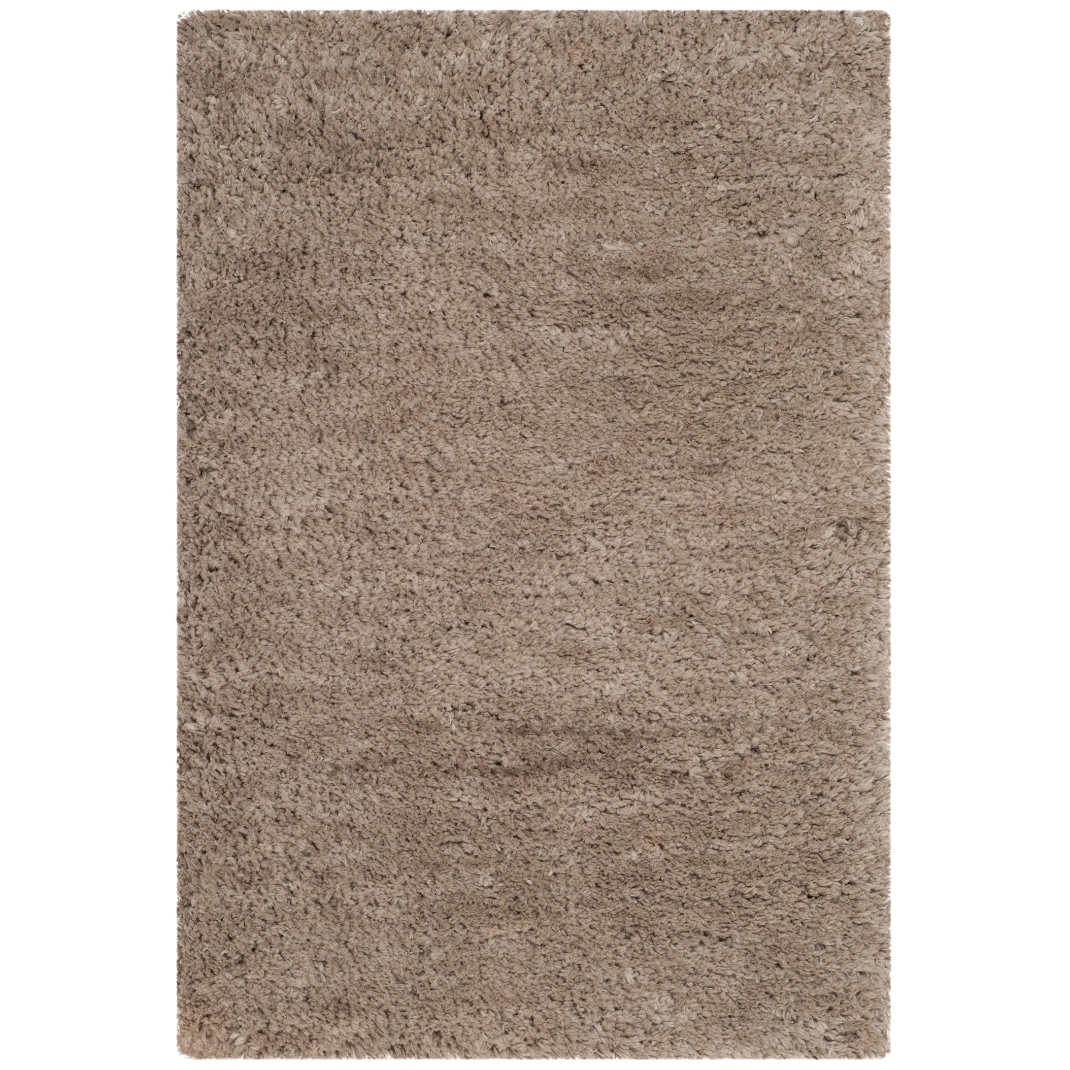 SAFAVIEH Handmade Sheep Shag Dochia Solid Polyester Rug