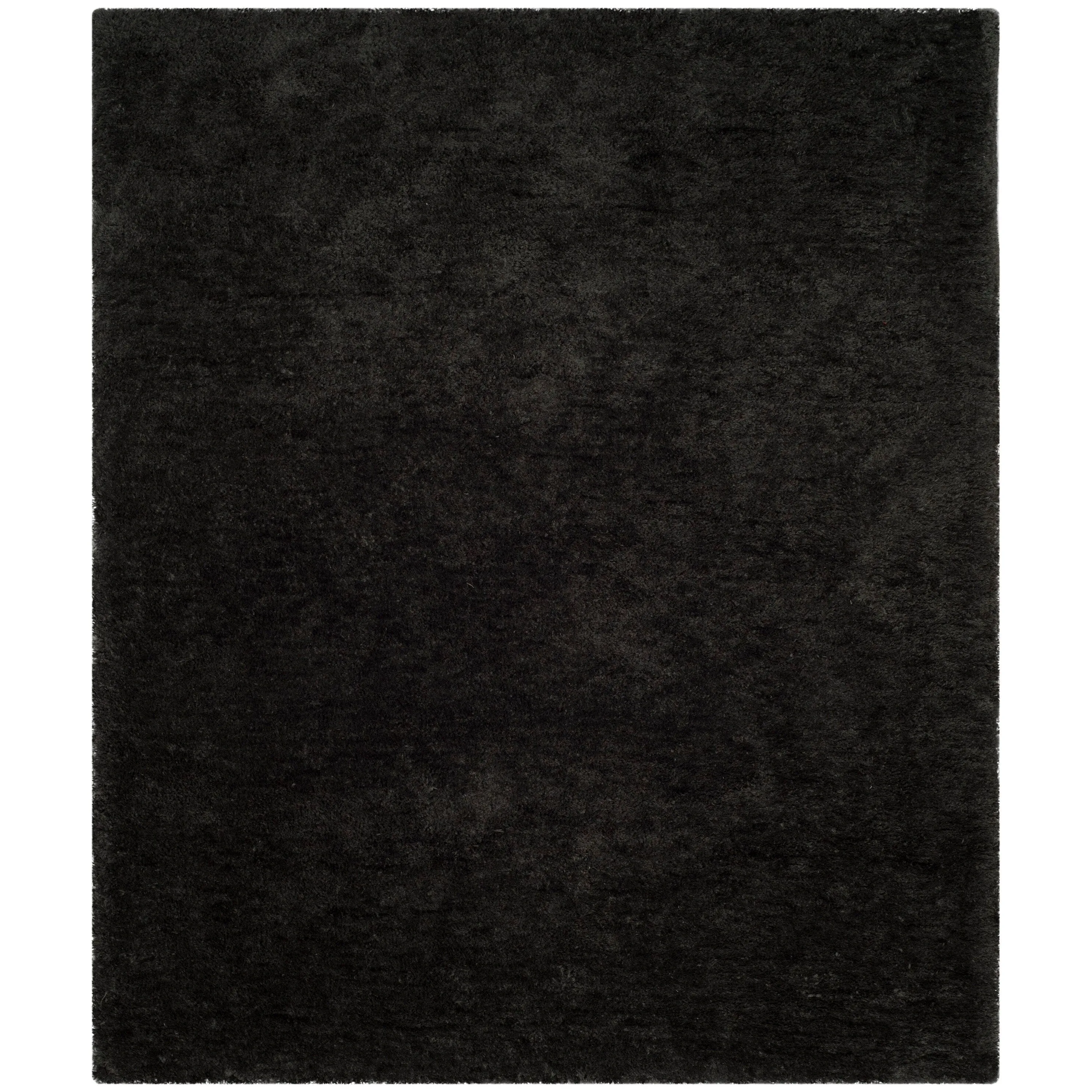 SAFAVIEH Handmade Sheep Shag Dochia Solid Polyester Rug