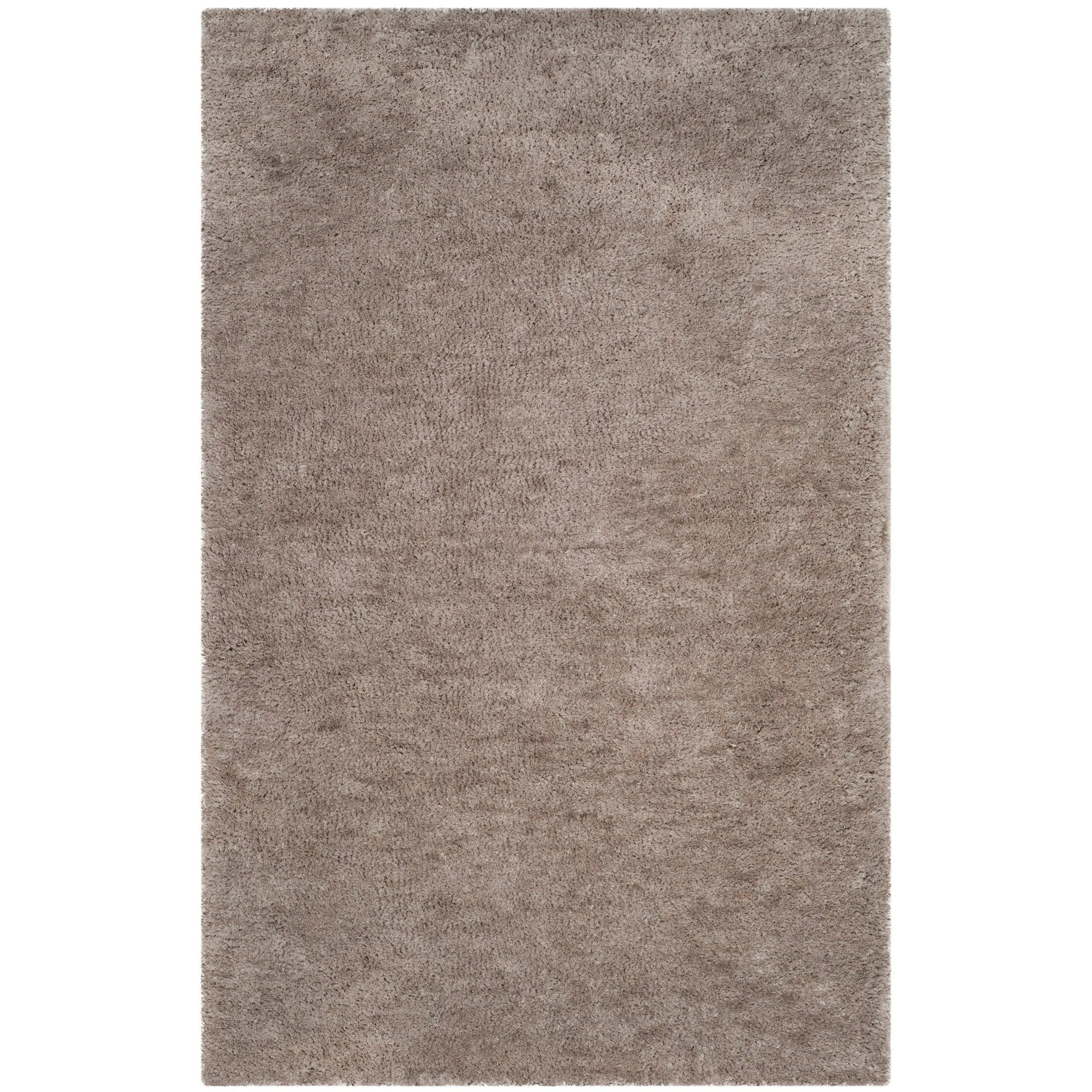 SAFAVIEH Handmade Sheep Shag Dochia Solid Polyester Rug