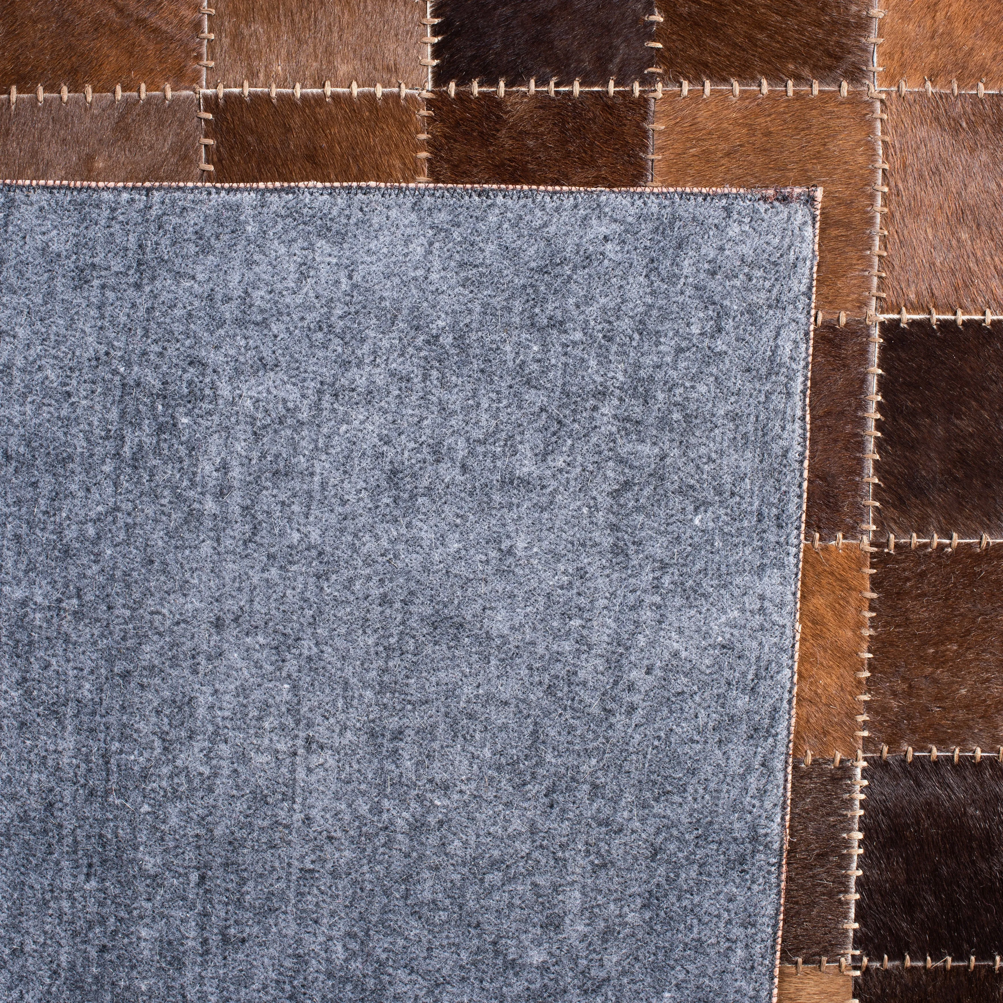 SAFAVIEH Handmade Studio Leather Luciana Natural Hide Leather Rug