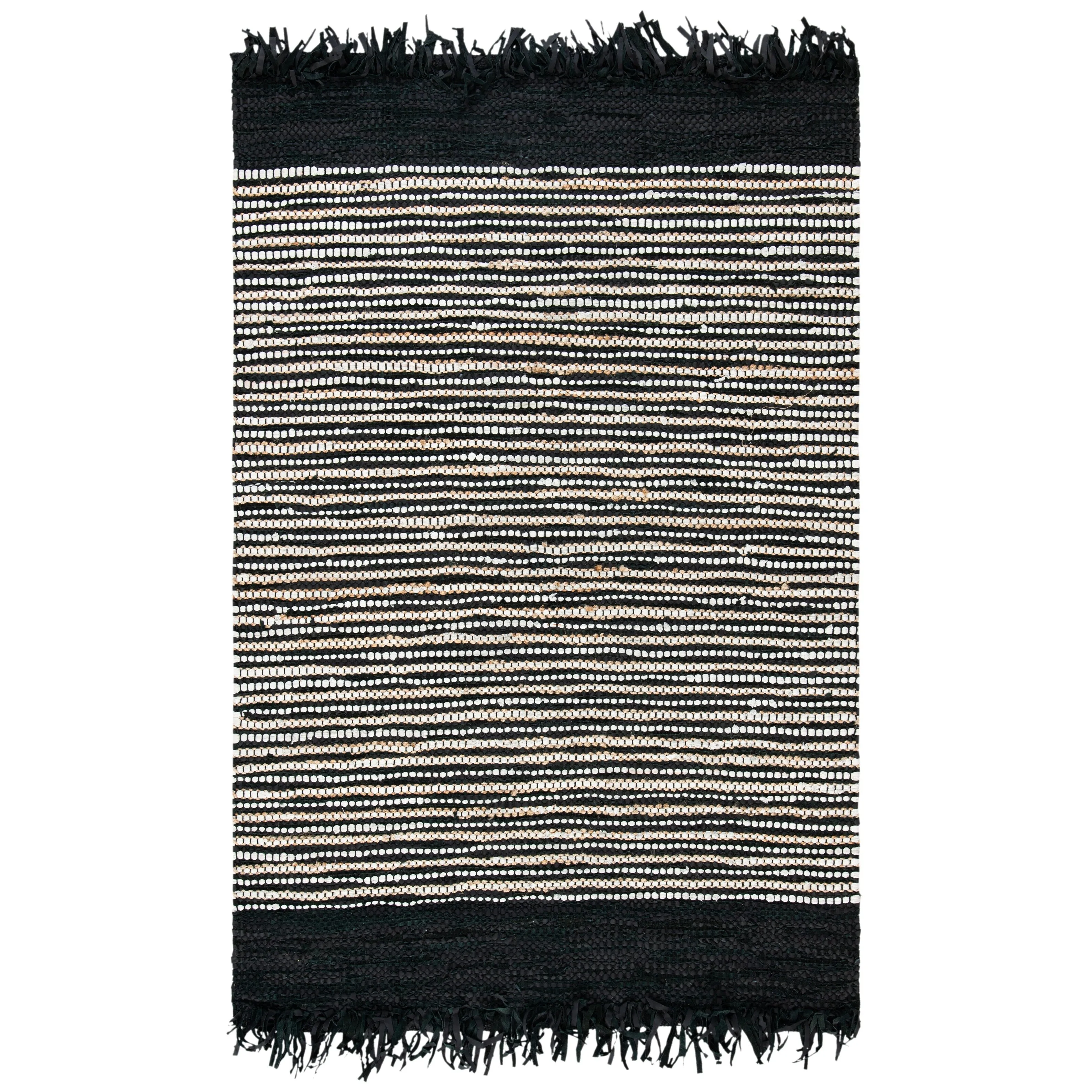 SAFAVIEH Handmade Vintage Boho Leather Lia Modern Stripe Leather